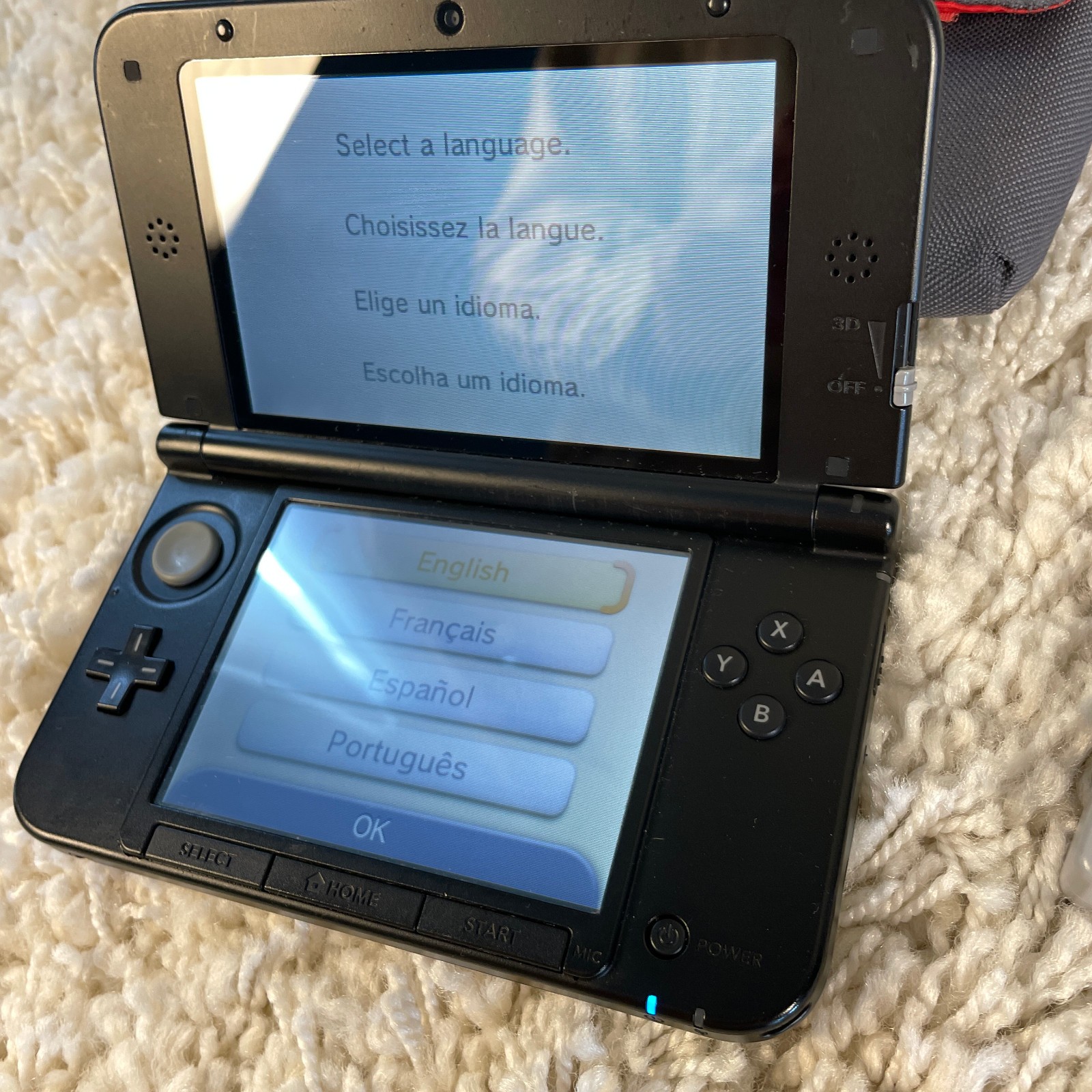 Nintendo 3DS XL Mario & Luigi Dream Team Silver Handheld SPR-001 Tested