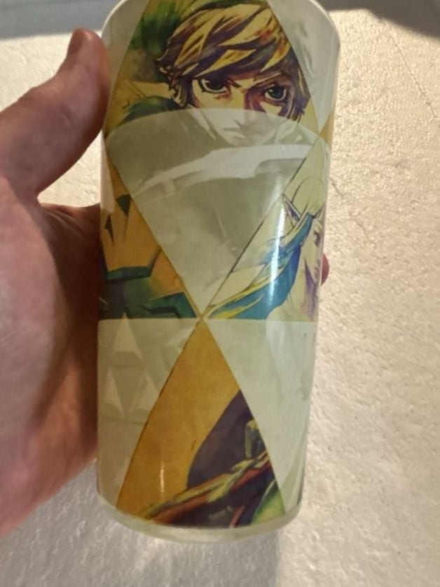 The Legend of Zelda Triforce Character Graphic Drinking Glass