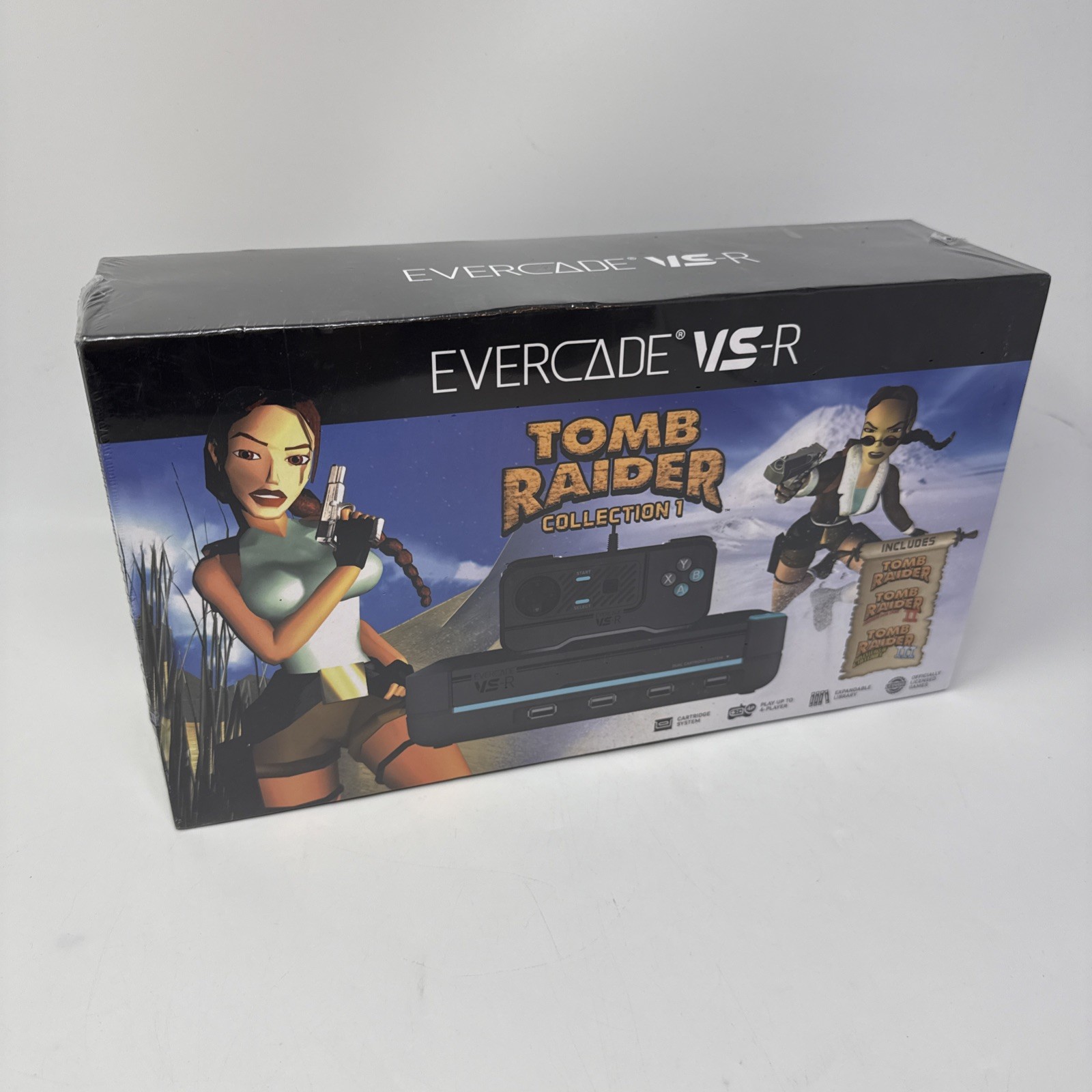 Limited Edition Blaze Evercade VS-R Console with Tomb Raider 1 2 & 3 New Sealed