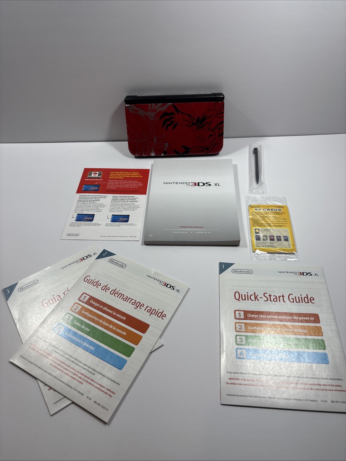 Nintendo 3DS XL Pokemon Xerneas & Pokemon Yveltal Red Edition – CIB Complete VG