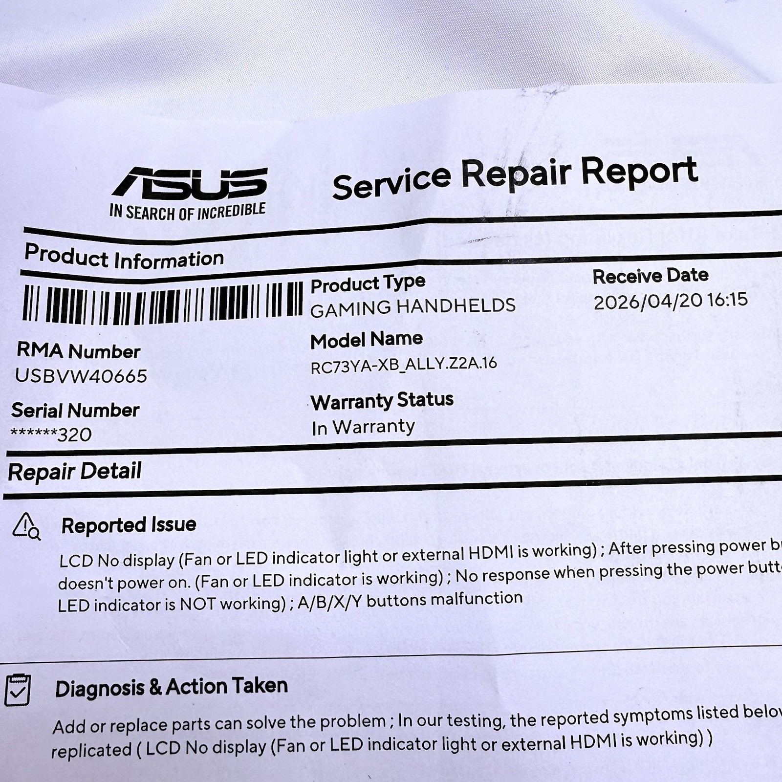 Asus Rog Xbox Ally 7″ FHD Handheld Gaming 16GB, 500GB