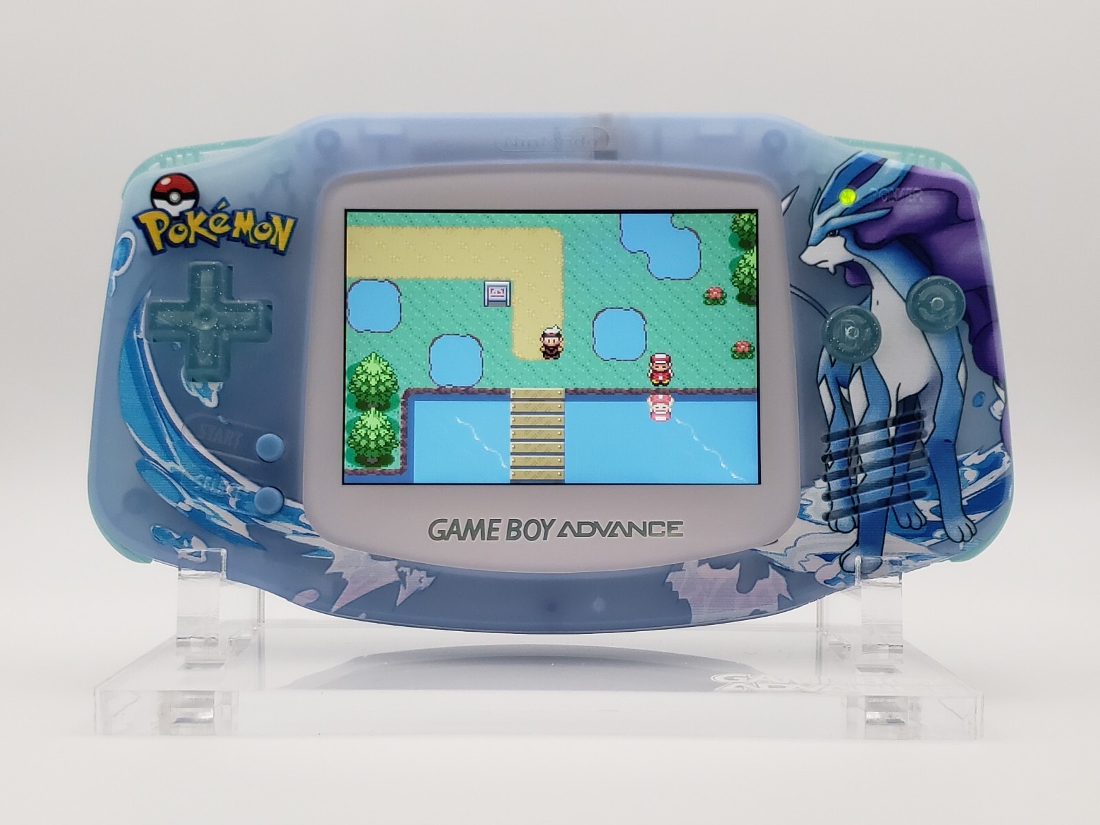 Suicune Game Boy Advance, Funnyplaying Backlit IPS Screen Pokemon Crystal Theme