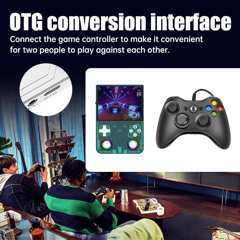 New R36 Ultra X Handheld Retro Video Game Console IPS Screen 128GB Preloaded Gam