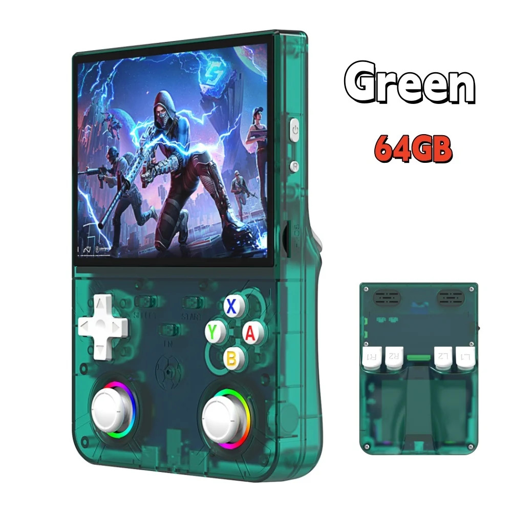 New R36 Ultra X Handheld Retro Video Game Console IPS Screen 128GB Preloaded Gam