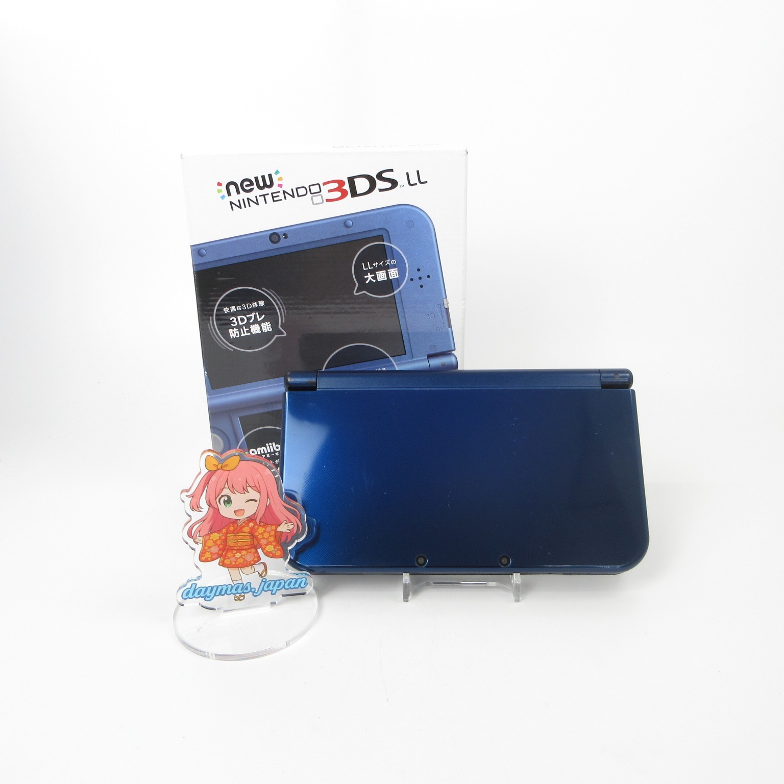 【Excellent】Nintendo New 3DS LL XL Metallic Blue Console Japan Ver. #RET0505/01