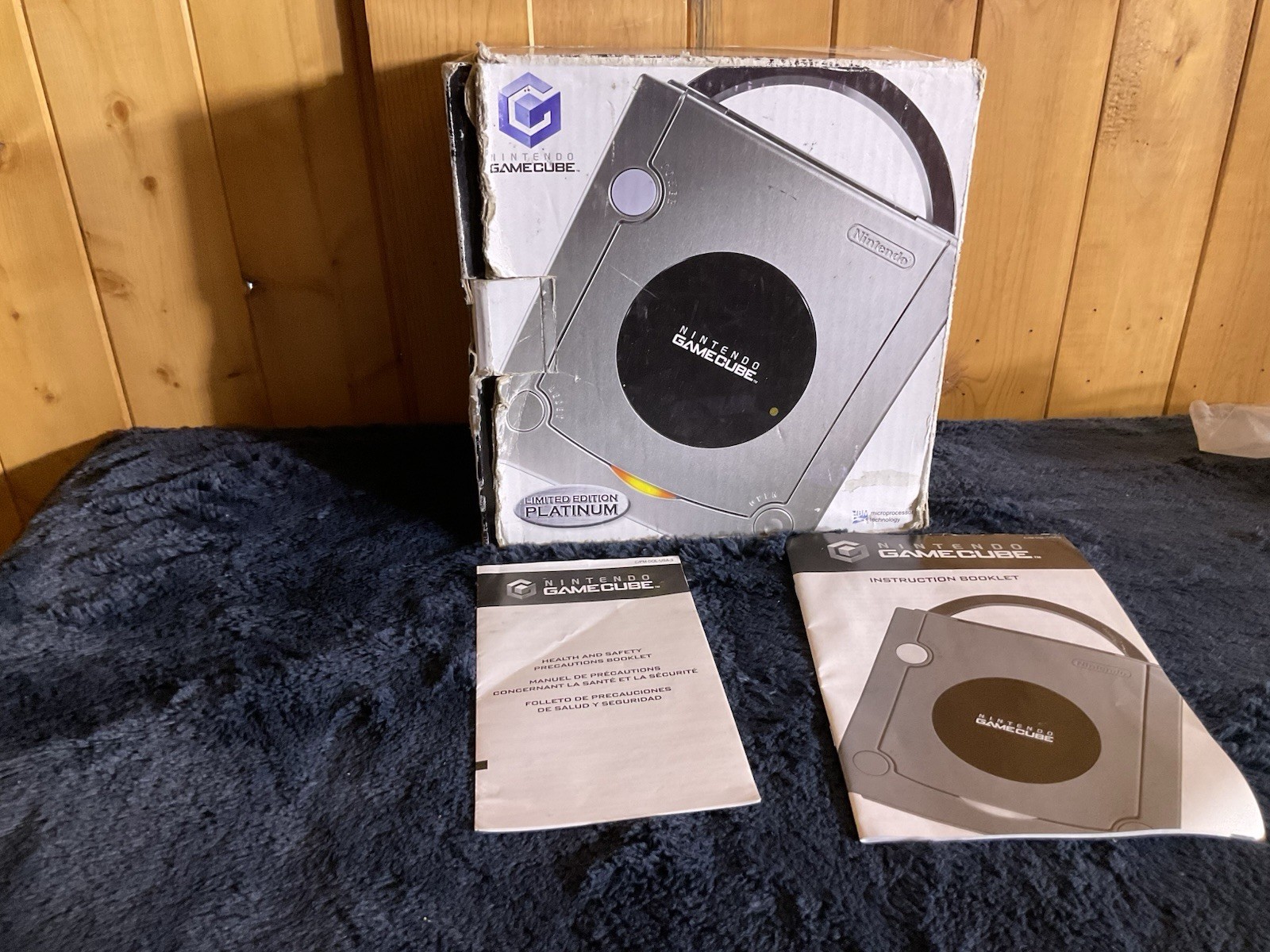 Game Cube Console-turns On UnTested Two Games And Box No Controllers Or Tv Av