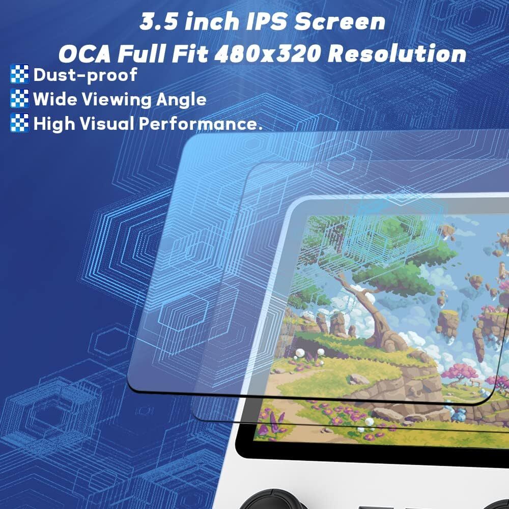PixeI PIay Handheld Game Console 3.5 inch Preinstalled Video Games 64GB White