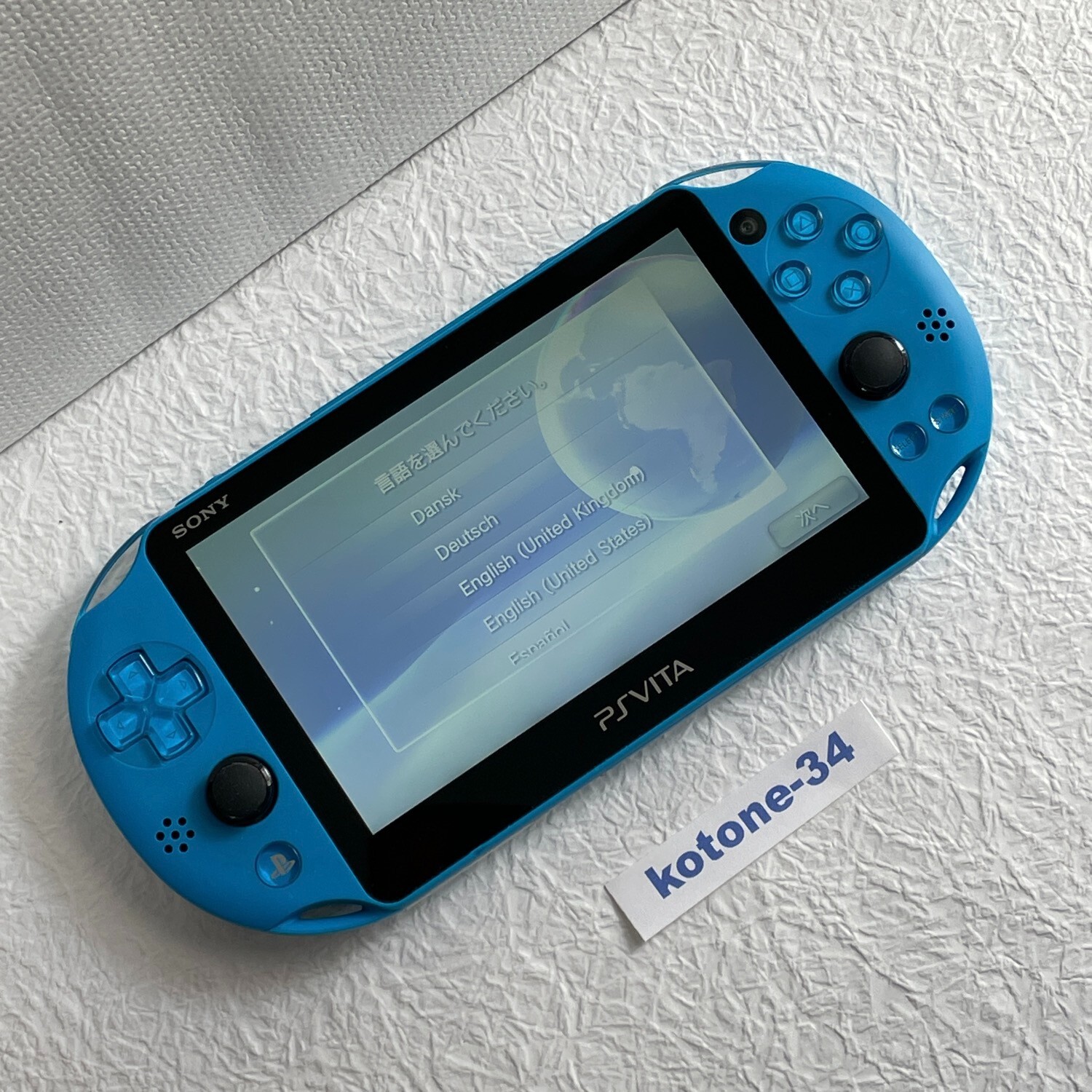 PS Vita Console Aqua blue PCH-2000 With Charger BOX Sony psvita Japan Tested