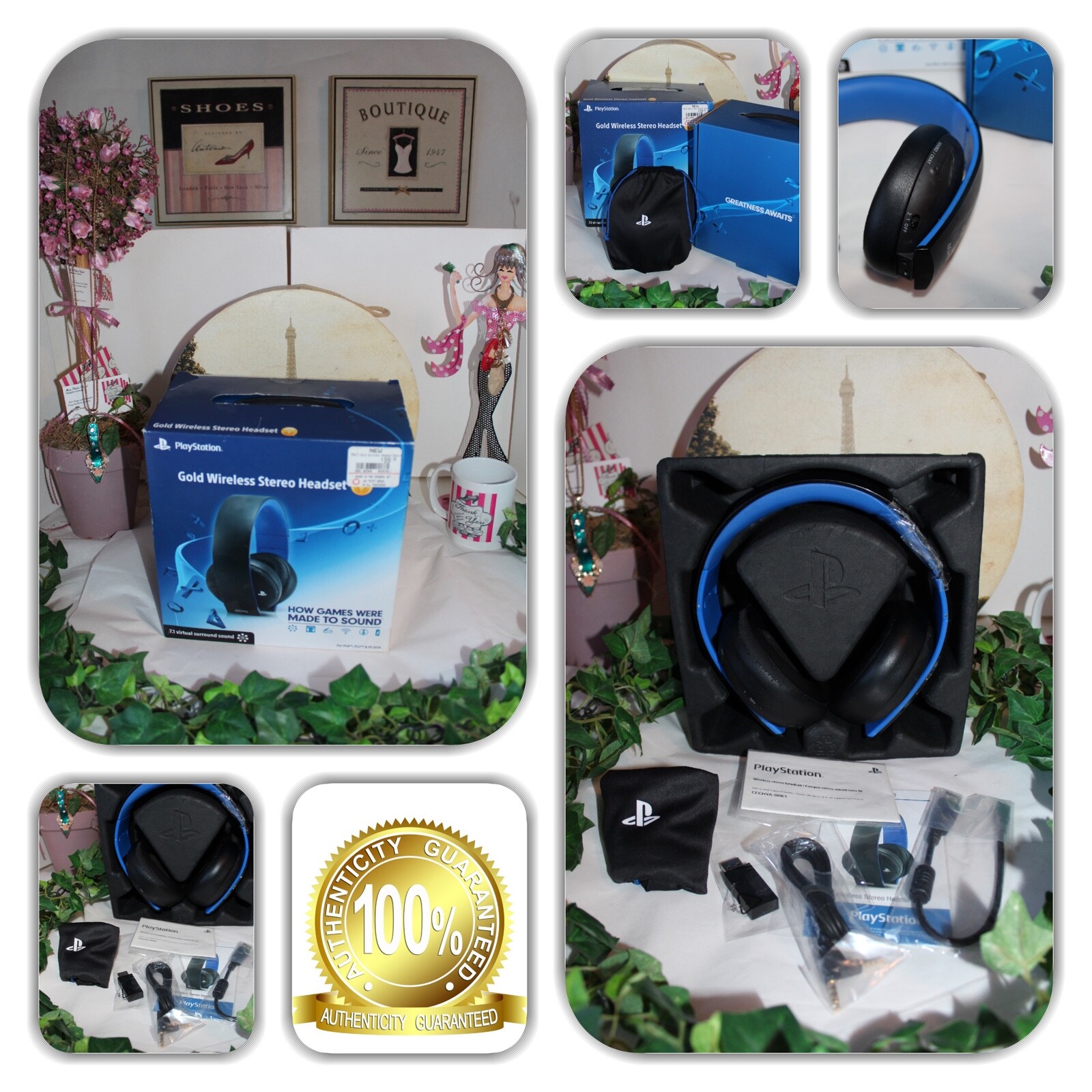 PLAYSTATION GOLD WIRELESS STEREO HEADSET!