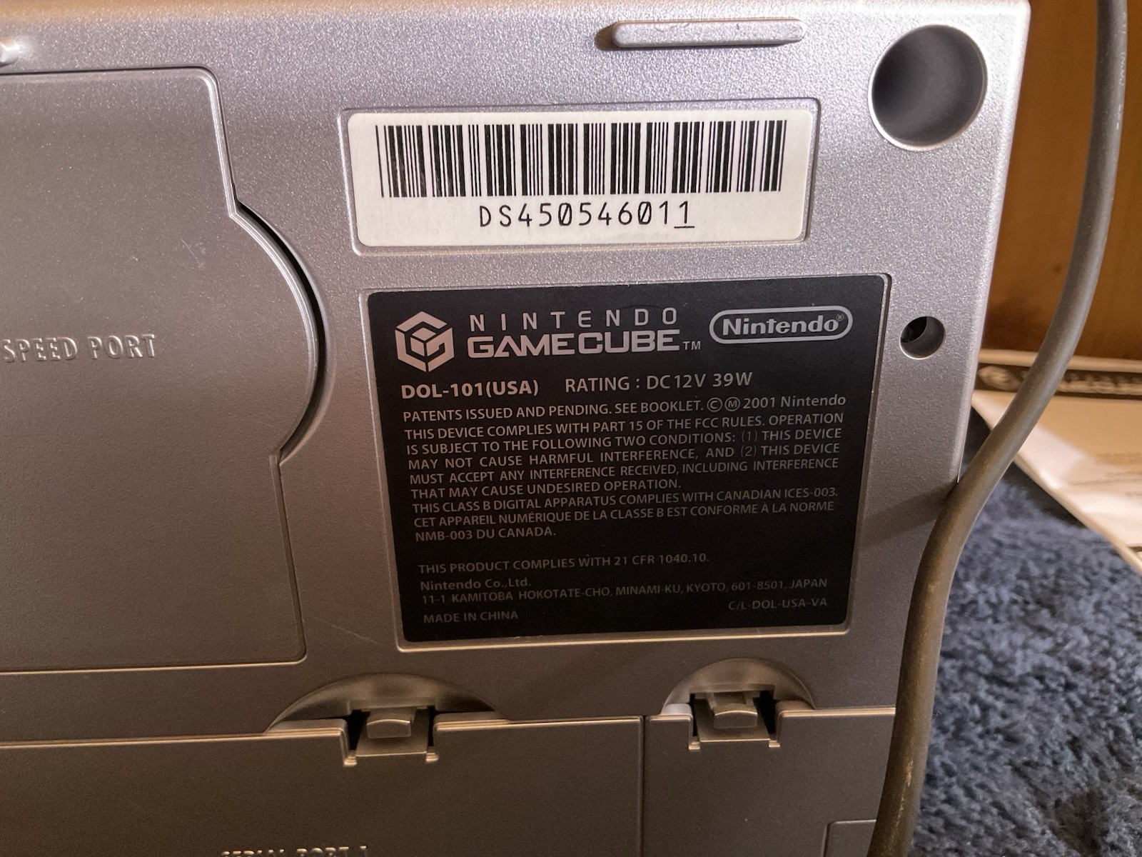 Game Cube Console-turns On UnTested Two Games And Box No Controllers Or Tv Av