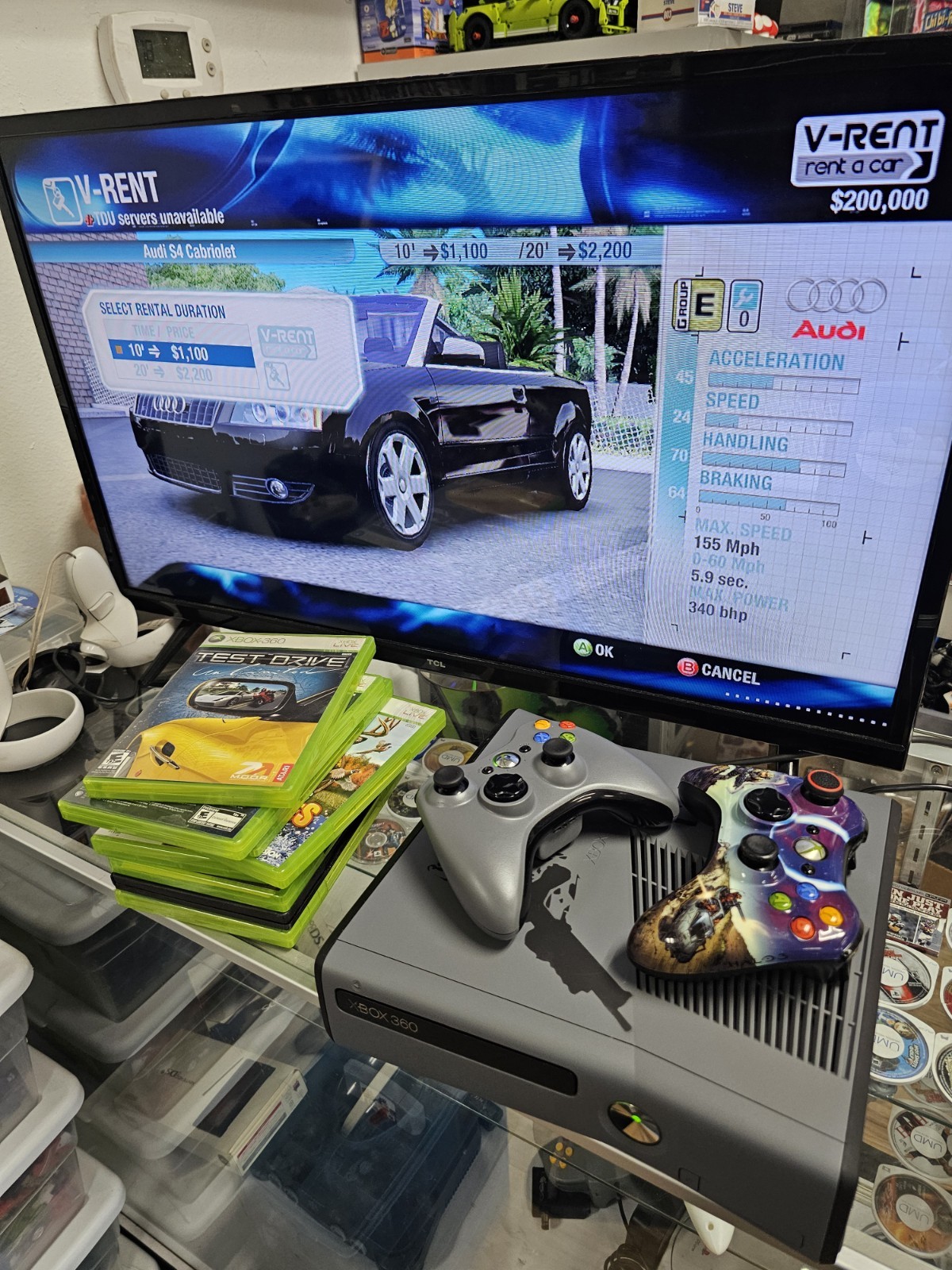 XBox 360 Slim Console 8 GAME MEGA BUNDLE! CLEANED/TESTED!🔥