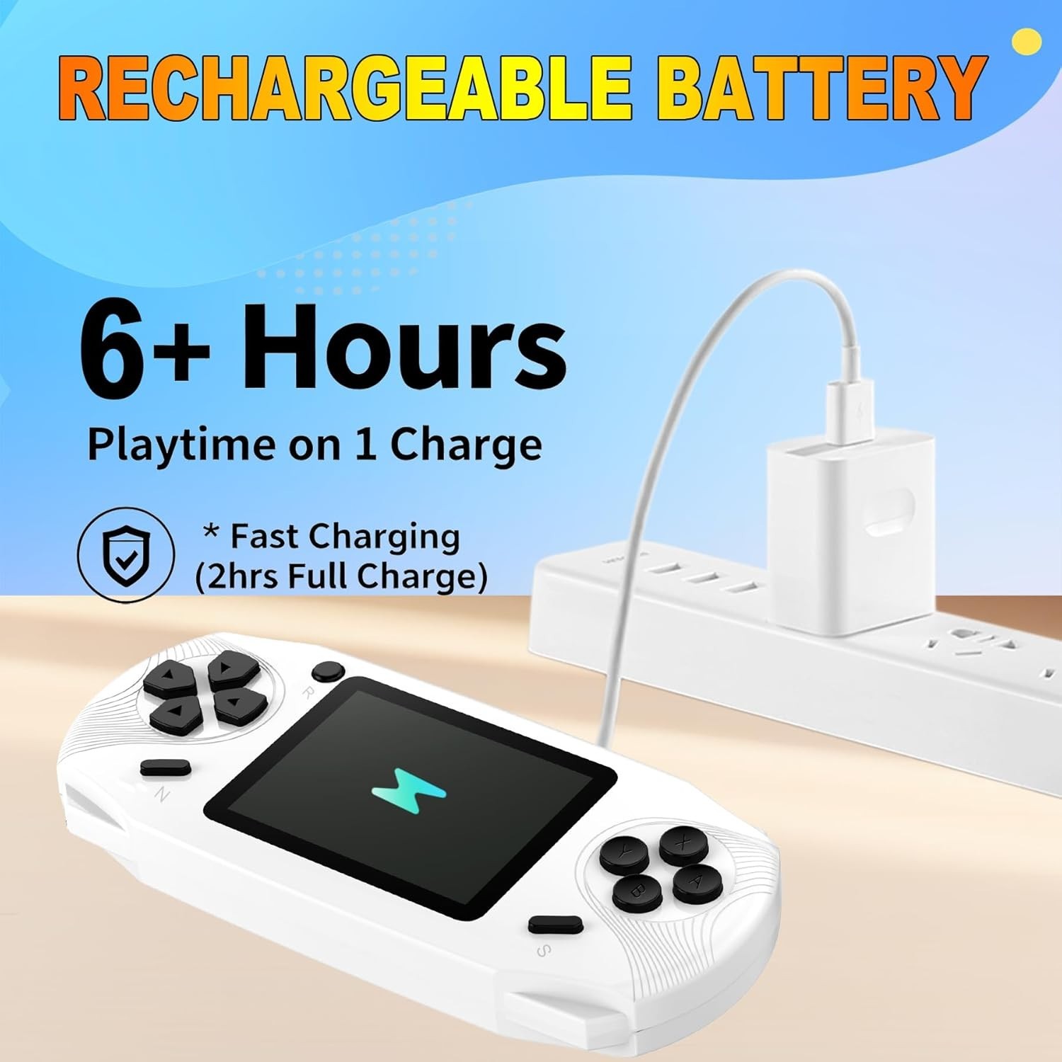 6 Bit Handheld Games for Kids Adults 3.0” Large Screen Preloaded 00 HD Class…