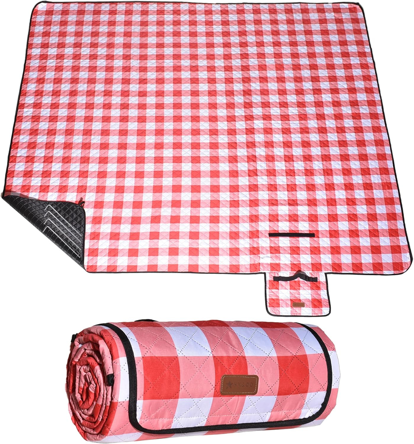 Outdoor Picnic Blanket, Extra Large, 80”X80” Waterproof Foldable Blankets Ging