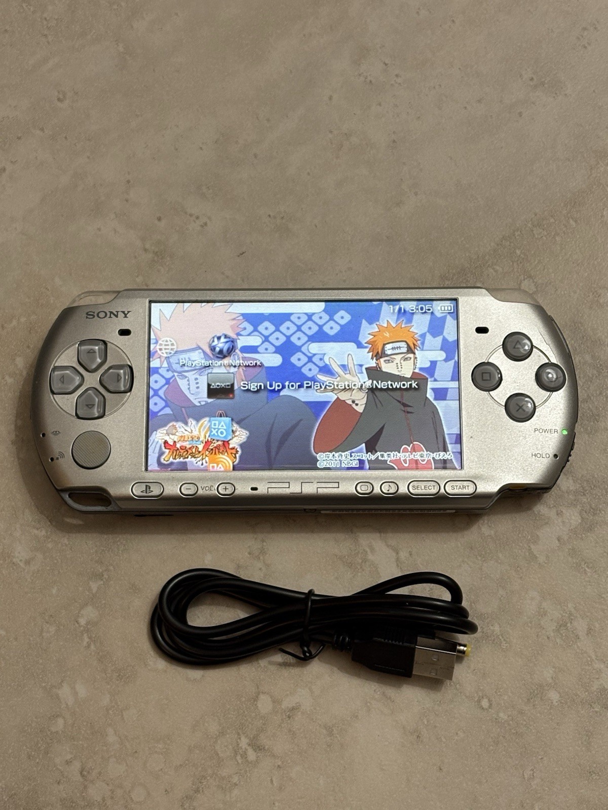 Mystic Silver Sony PSP 3000 System w/ Charger, Battery, & Bundle Import