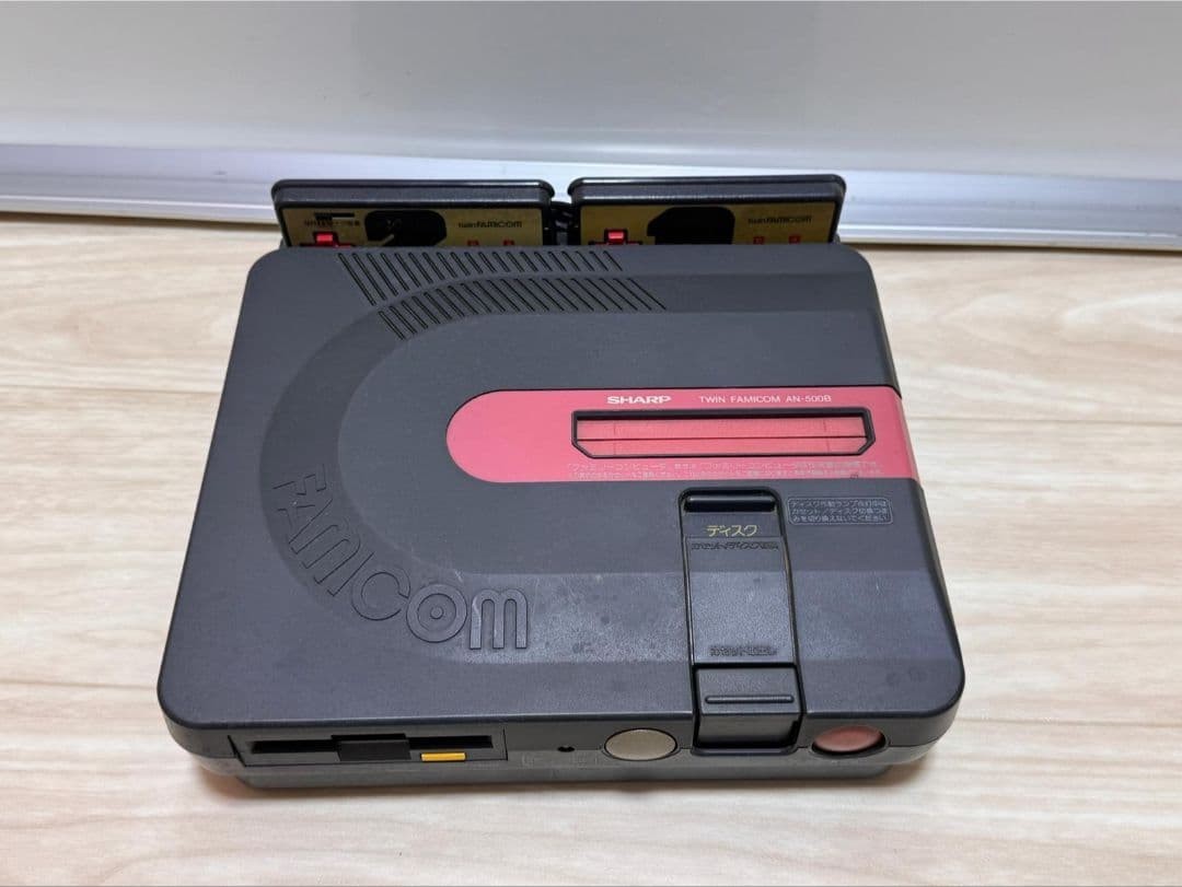 Sharp Twin Famicom AN-505-BK Console Black From Japan Tested