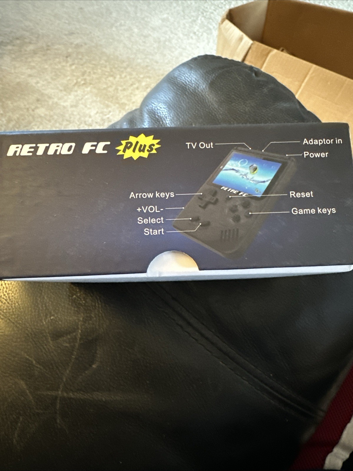 Retro FC Plus 168 in 1 Handheld Game Console (Black Color)