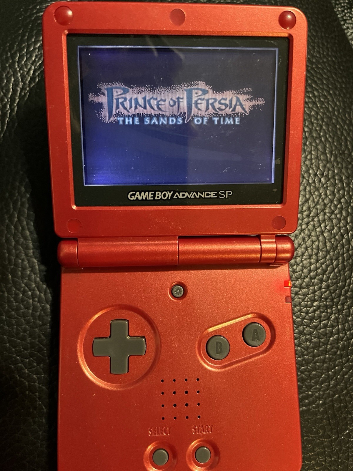 Nintendo Game Boy Advance SP Handheld System – Flame Red With Prince Of Persia