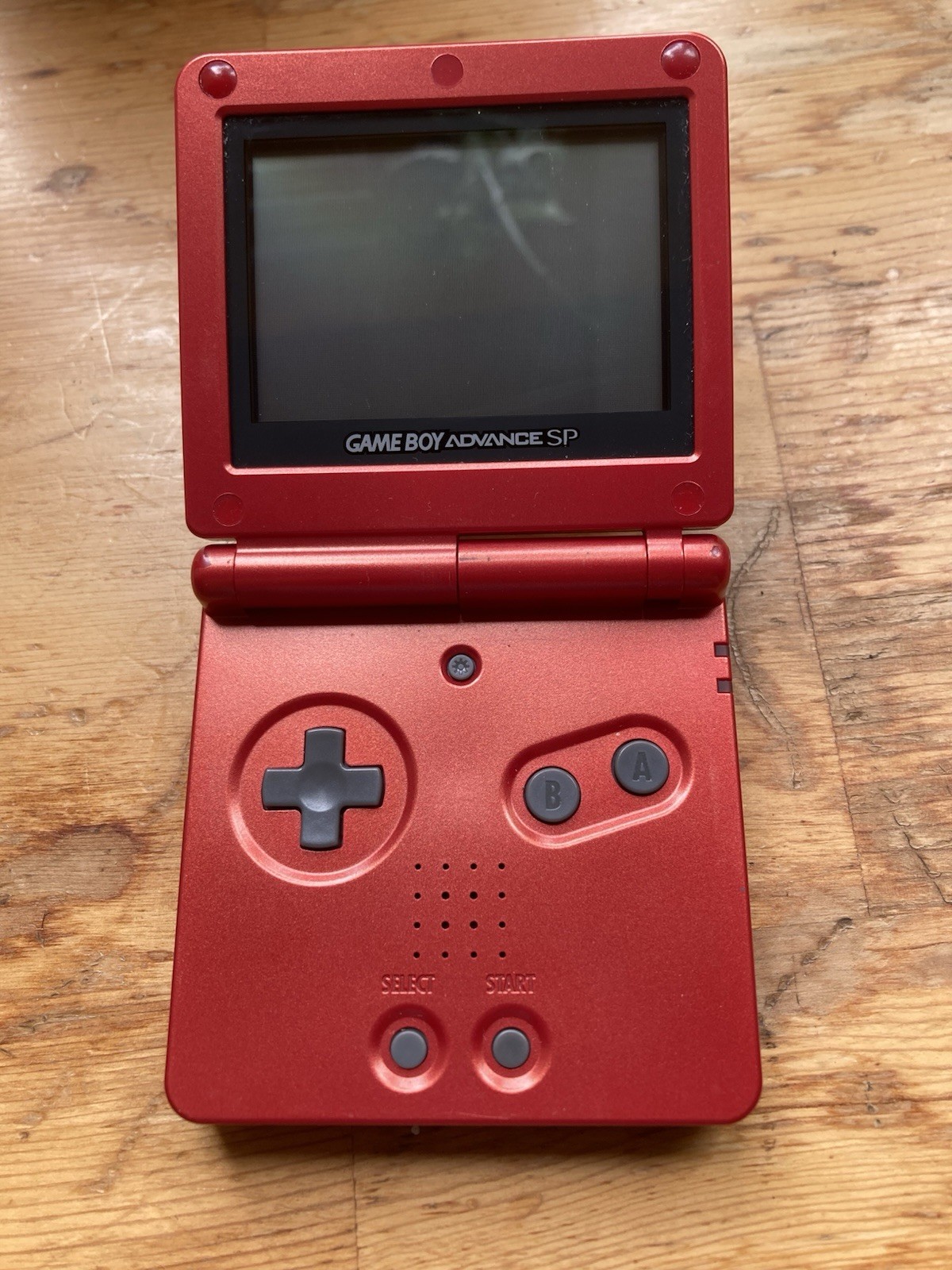 Nintendo Game Boy Advance (GBA) SP Handheld System – Flame Red W/ Game. Tested
