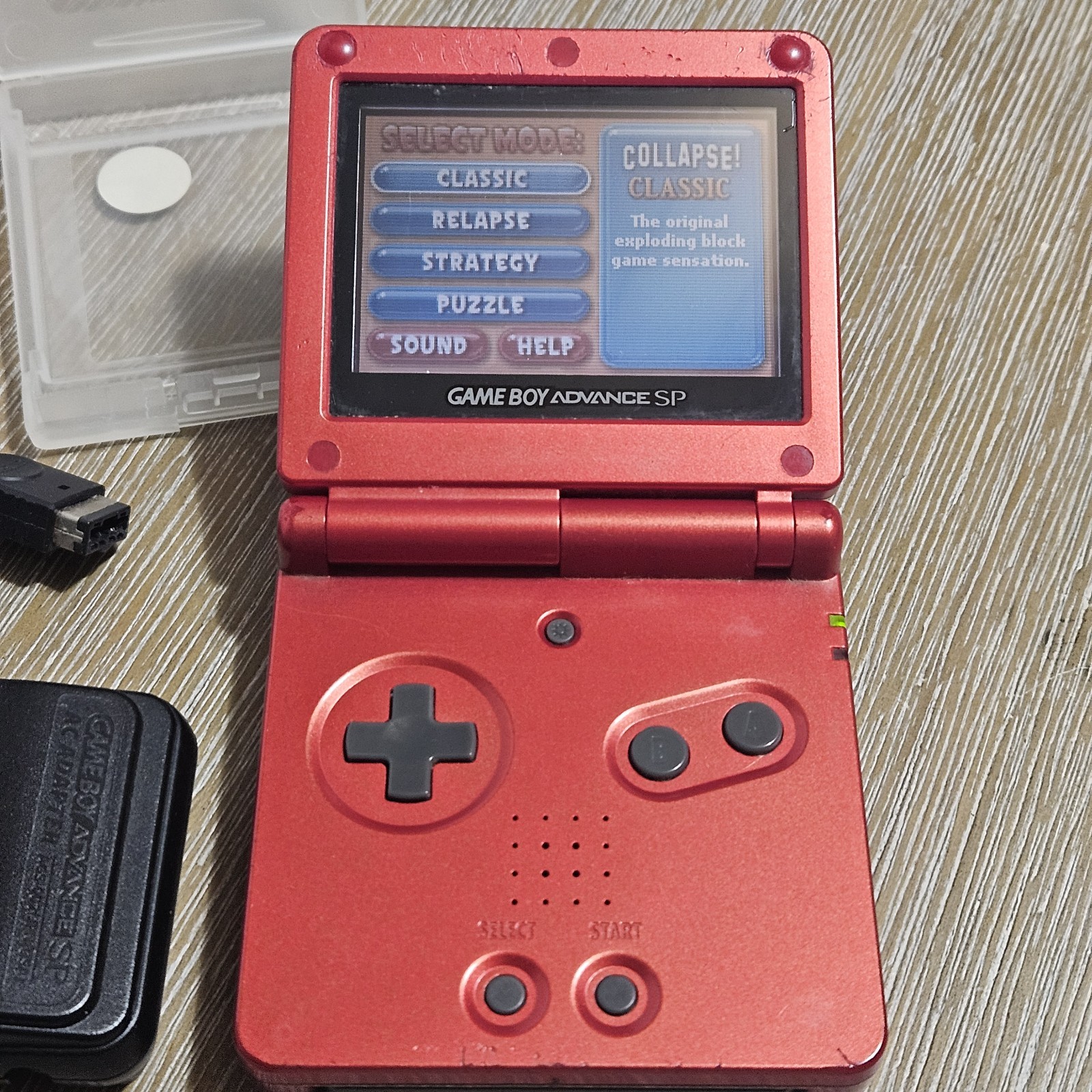 Nintendo Game Boy Advance SP Handheld System – Flame Red W Charger TESTED