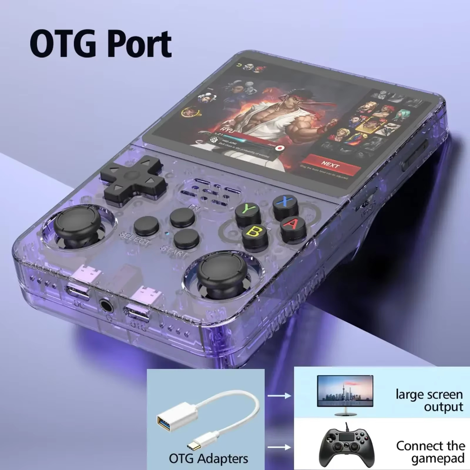 R36S Retro Handheld Video Game Console ARKOS System 3.5 Inch IPS Screen Classic