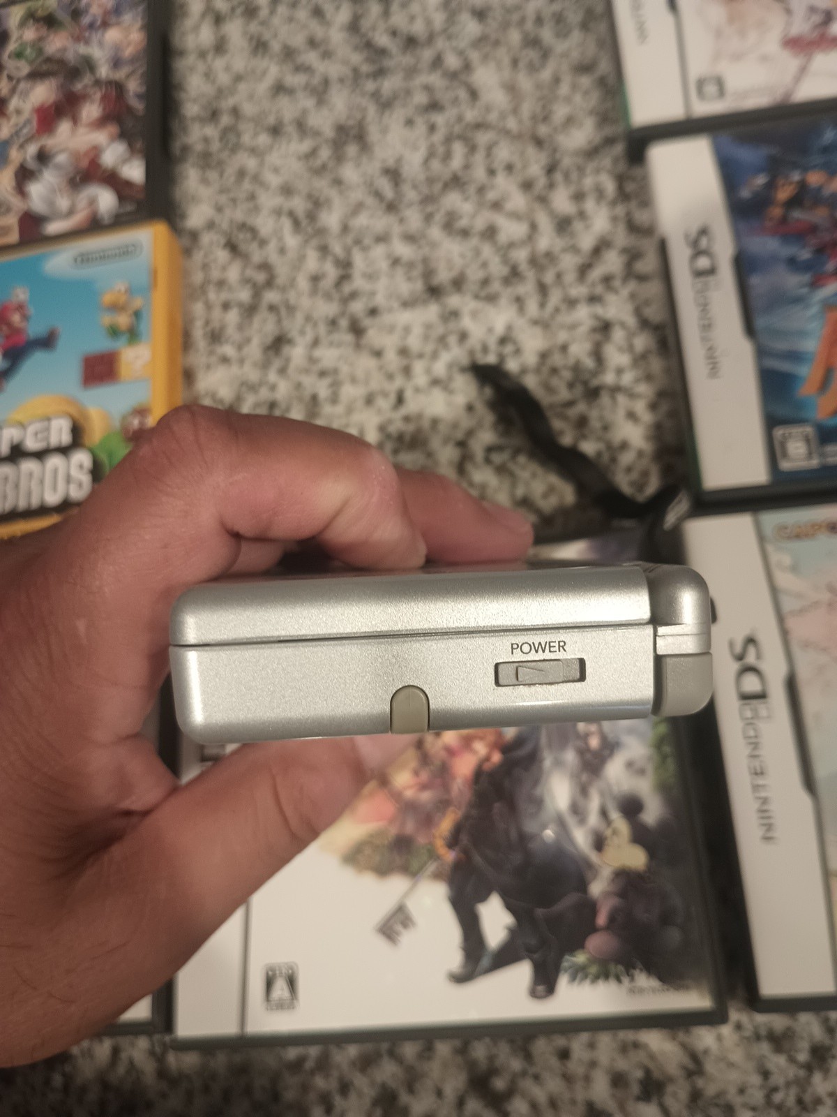 Nintendo DS Lite Launch Edition Silver Handheld System 11 Games