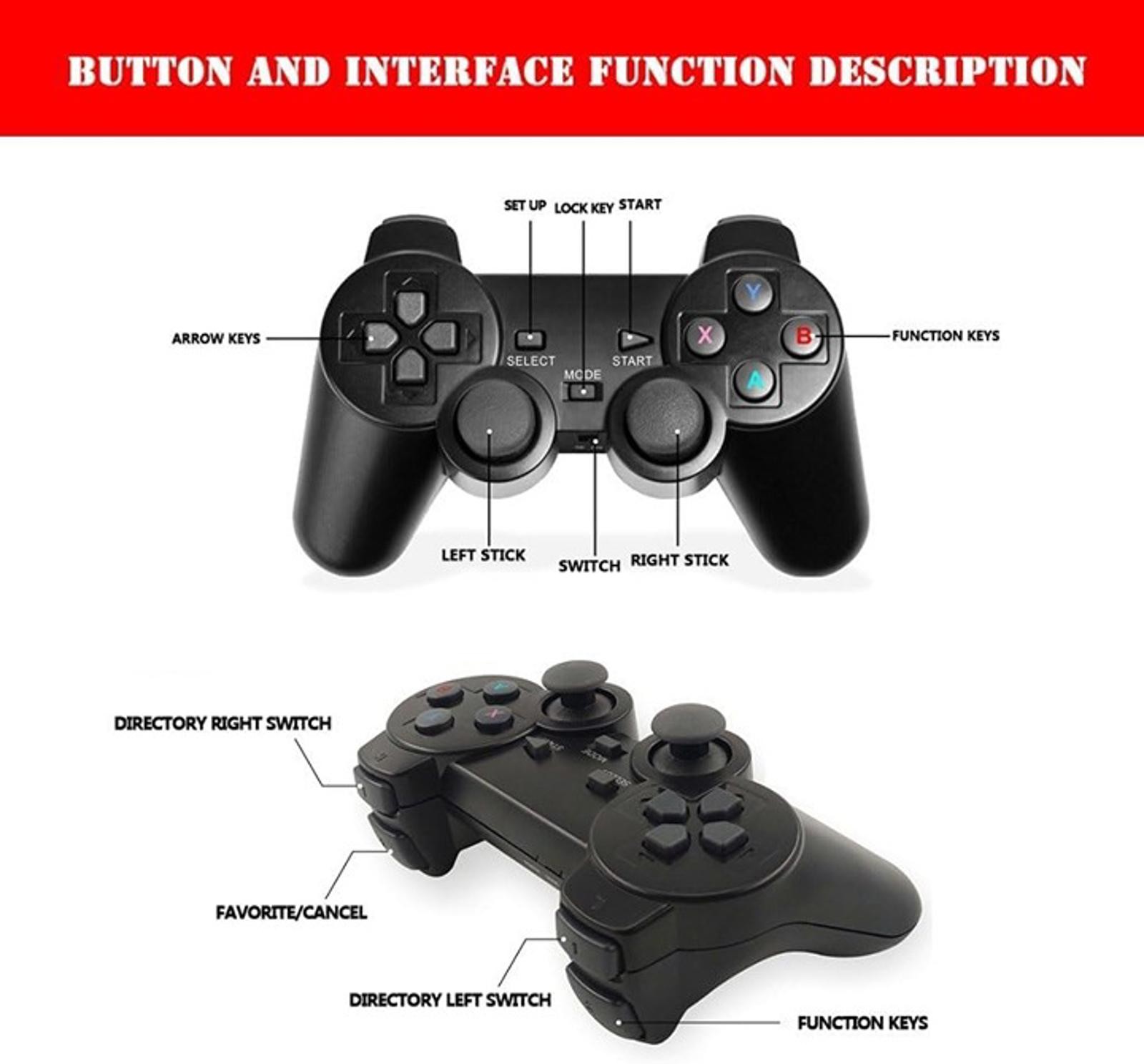 New Portable Game Stick Console & Wireless Controllers Game Stick Lite 4K,Retro