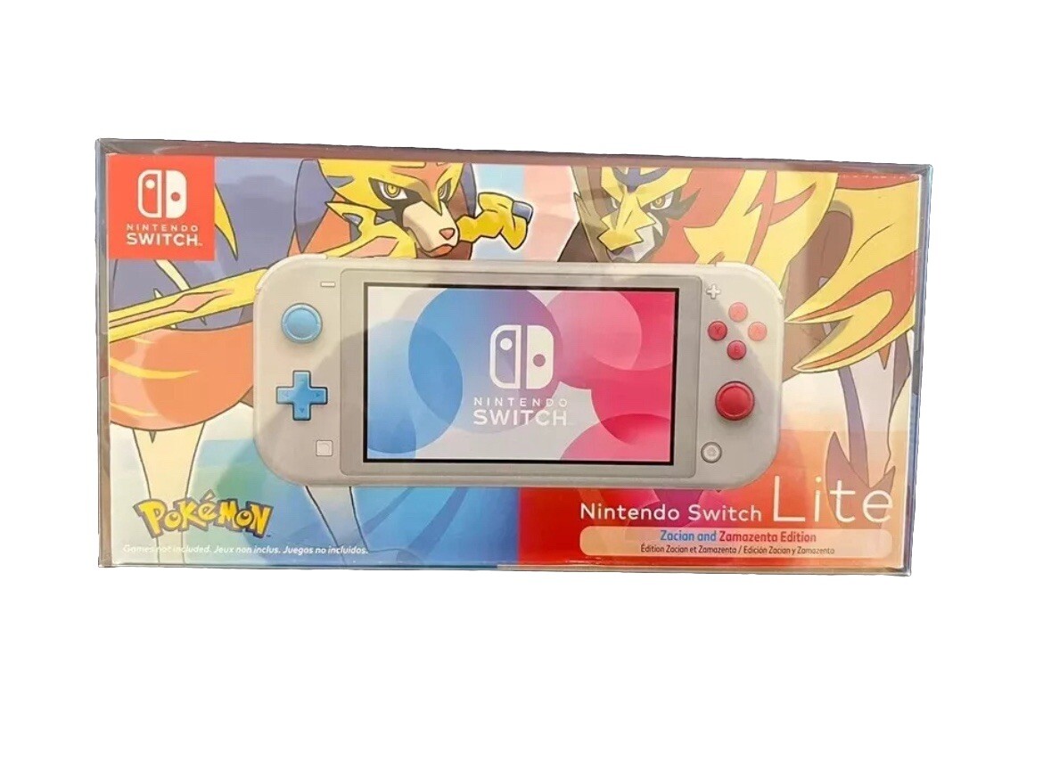 Nintendo Switch Lite Pokemon Zacian Zamazenta Edition Console – Gray – Brand New