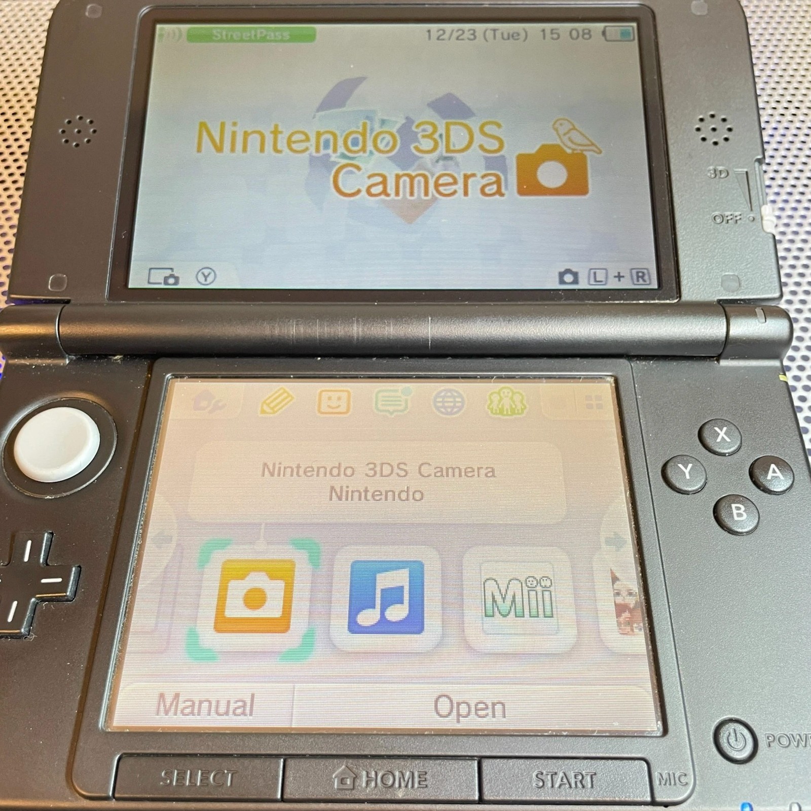 Nintendo 3DS XL LL Console Black Multi-Region Cartridge Compatible 64G SD Stylus