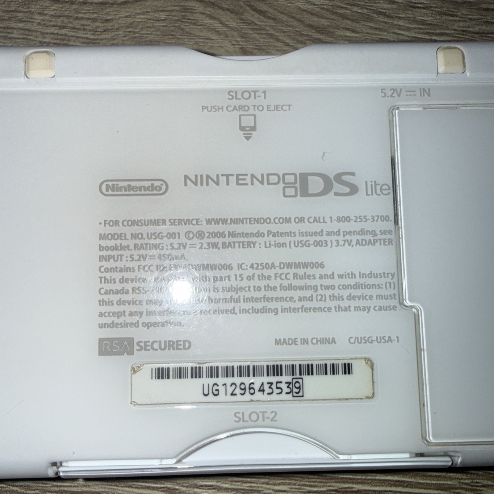 Nintendo DS Lite Polar White Handheld Console System USG-001 With Games*^*^