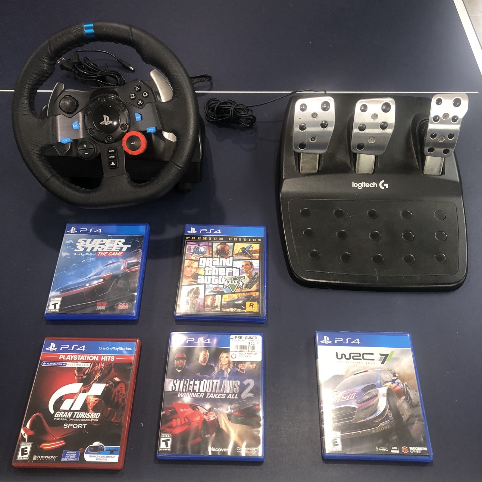 Logitech Steering Wheel Complete With 5 Racing Games Grand Theft & Gran Turismo