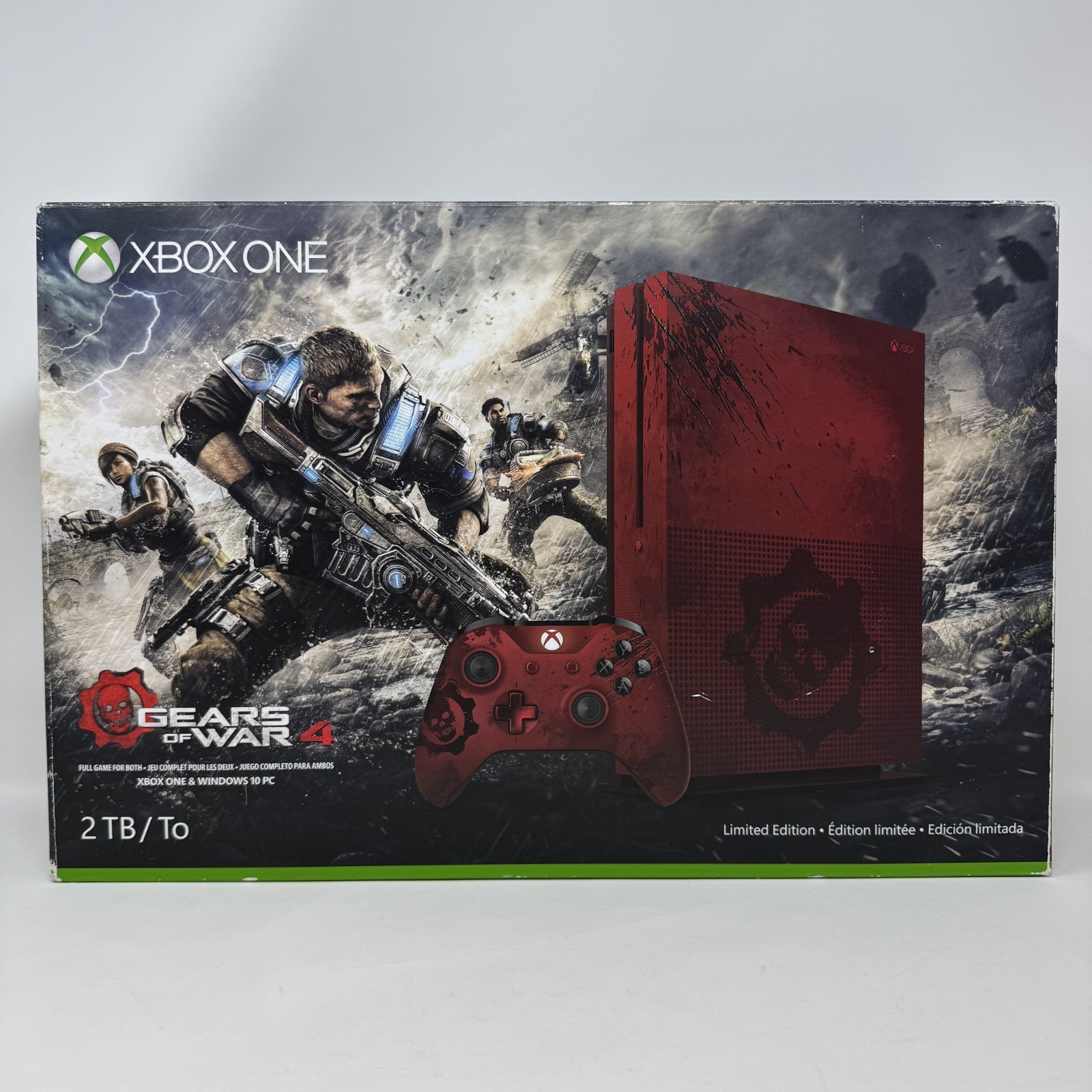Xbox One System Gears of War 4 Limited Edition 2TB CONSOLE ONLY TESTED & WORKS!