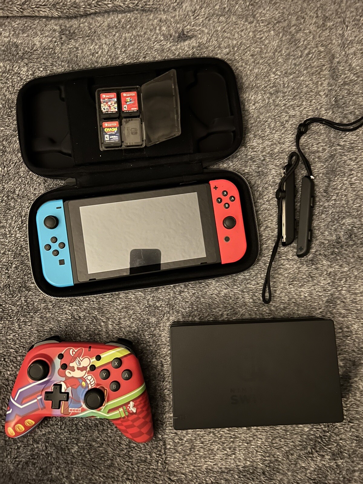 Nintendo Switch 32GB Gray Console with Neon Red and Neon Blue Joy-Con