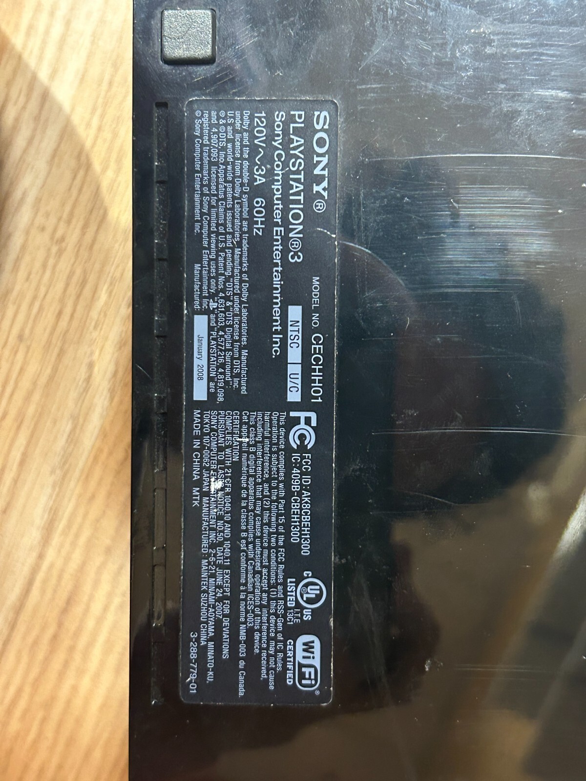 Sony Playstation 3 Black – FOR PARTS / NOT WORKING