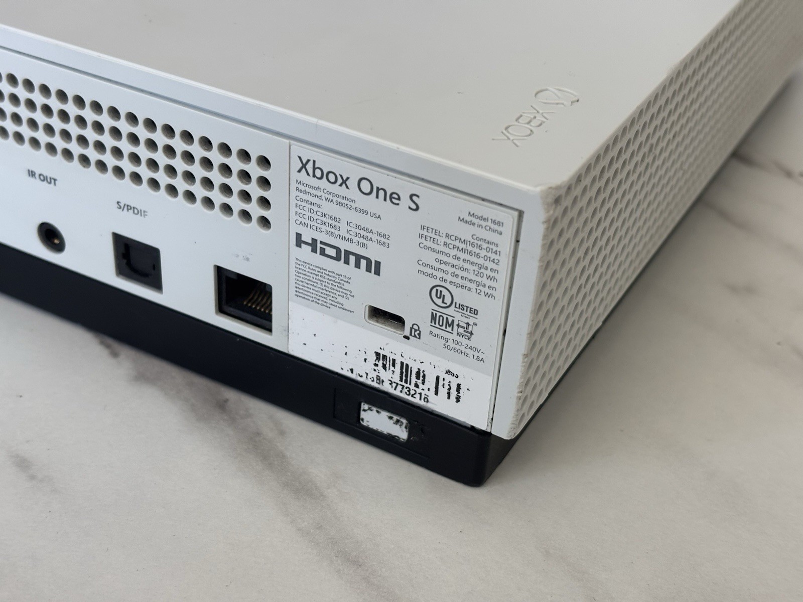 Microsoft Xbox One S 500GB White Console Only