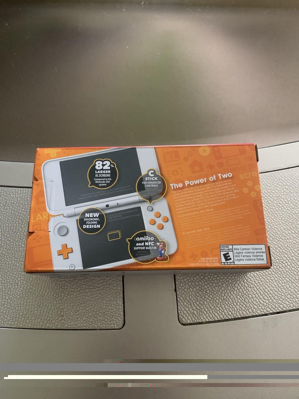 Nintendo 2DS XL Console – White/Orange Box Only