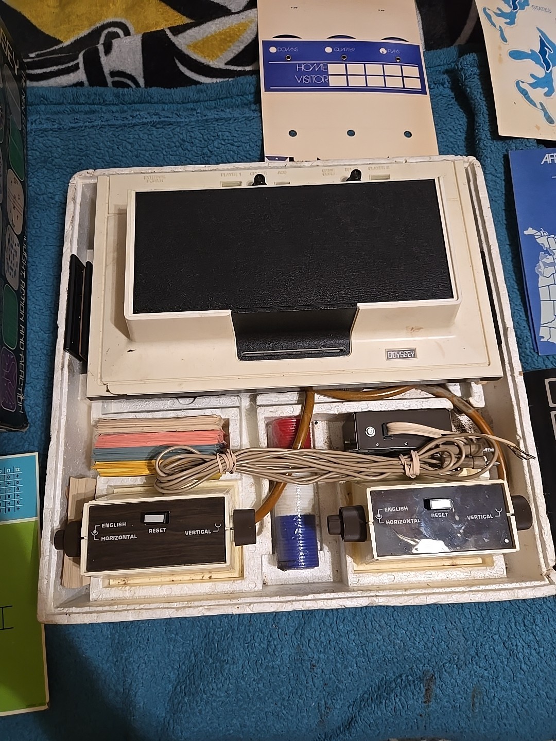 1972 Magnavox Odyssey with Games, Cards, And Controller Vintage Console Complete