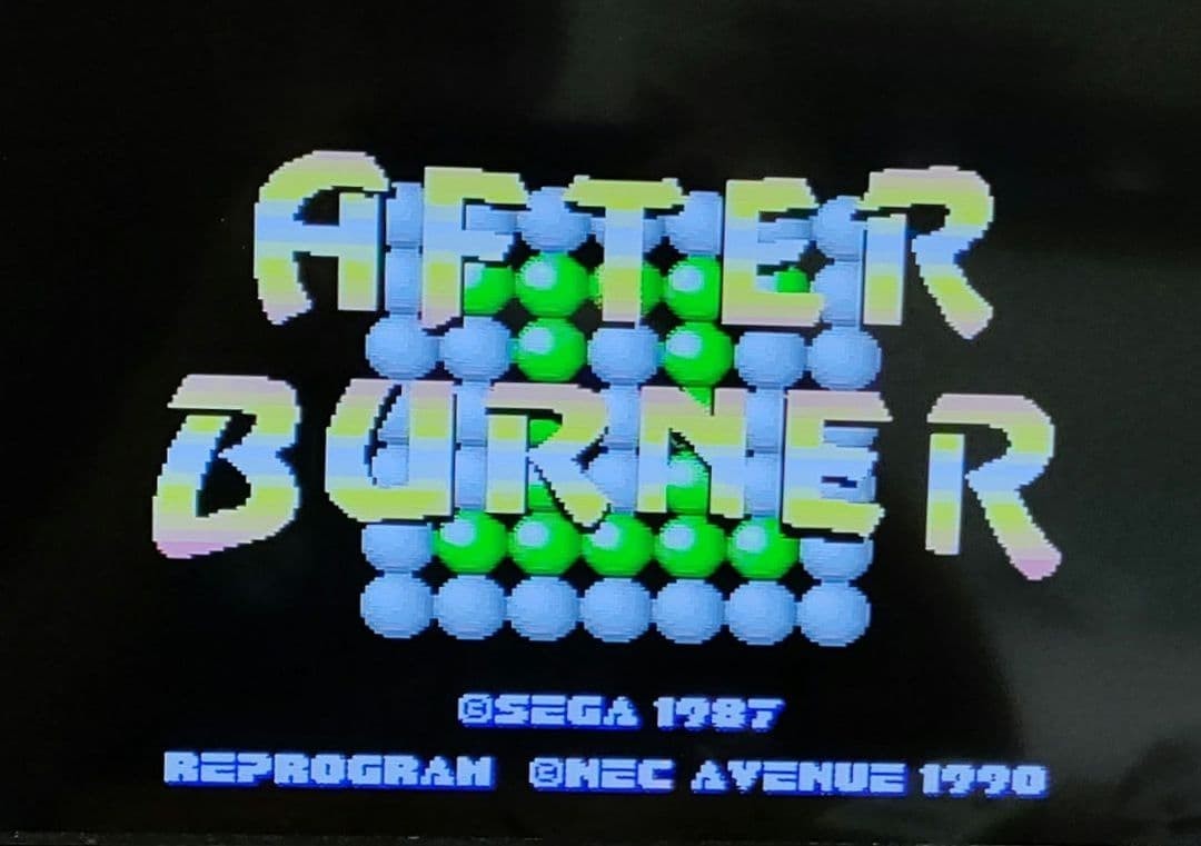 Tested and working: PC Engine After Burner II (HuCard version) – Shooting game