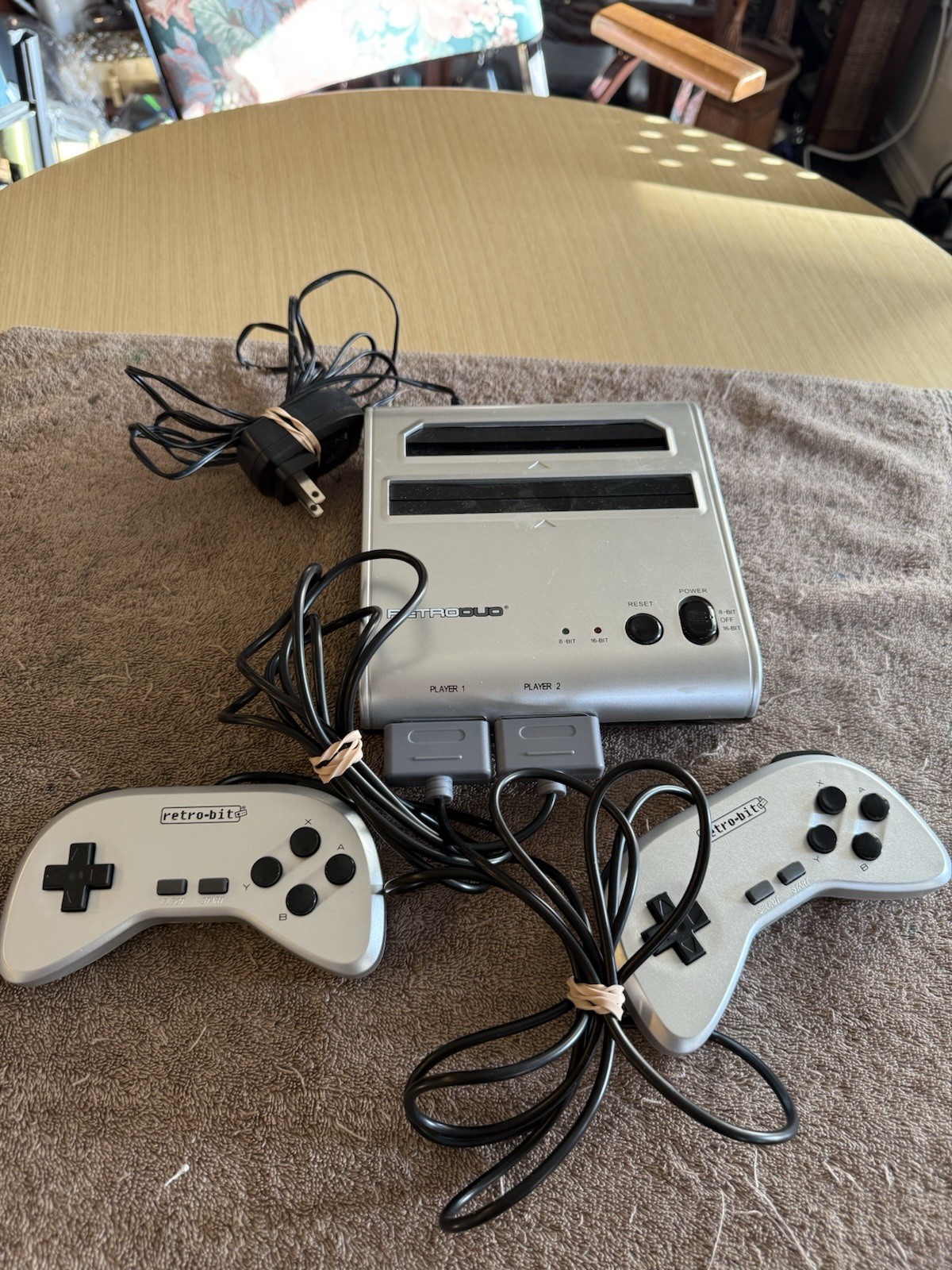 Retro Bit Duo Twin Video Game System Silver/Black