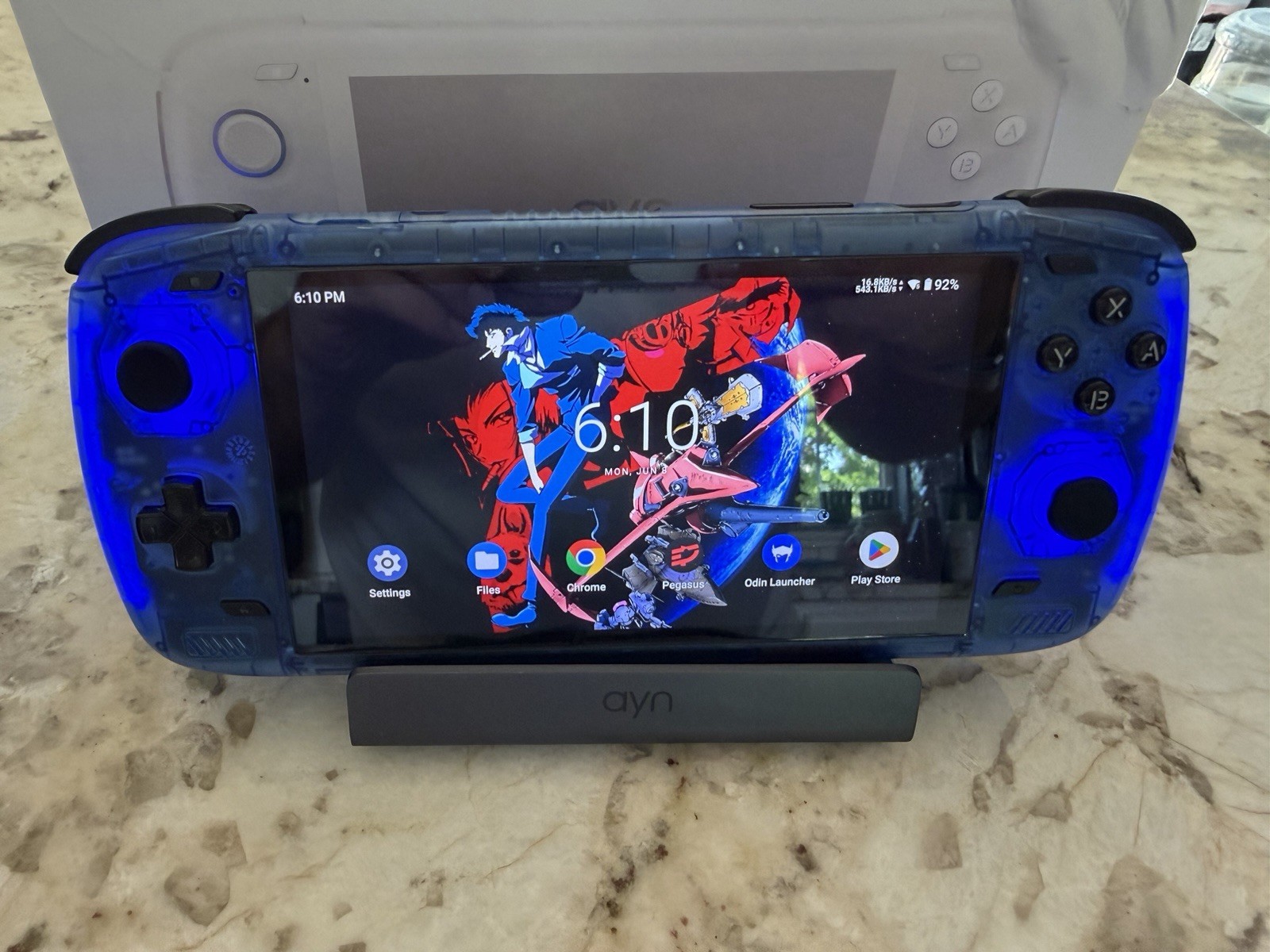 Ayn Odin 2 Pro Blue 12GB RAM, 256GB Super Dock OEM Case/Charger