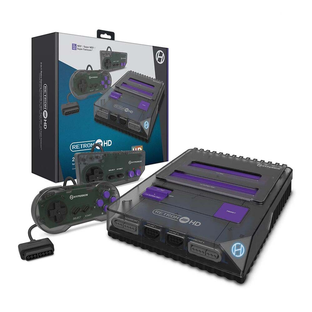 Hyperkin RetroN 2 HD Gaming Console for NES/SNES/Super Famicom Games – Black