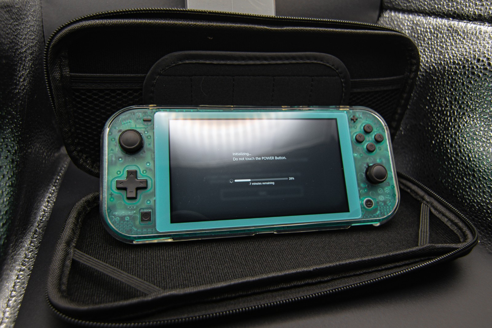 Custom Nintendo Switch Lite 128GB Hall Effect Emerald Clear Case BUNDLE Tested