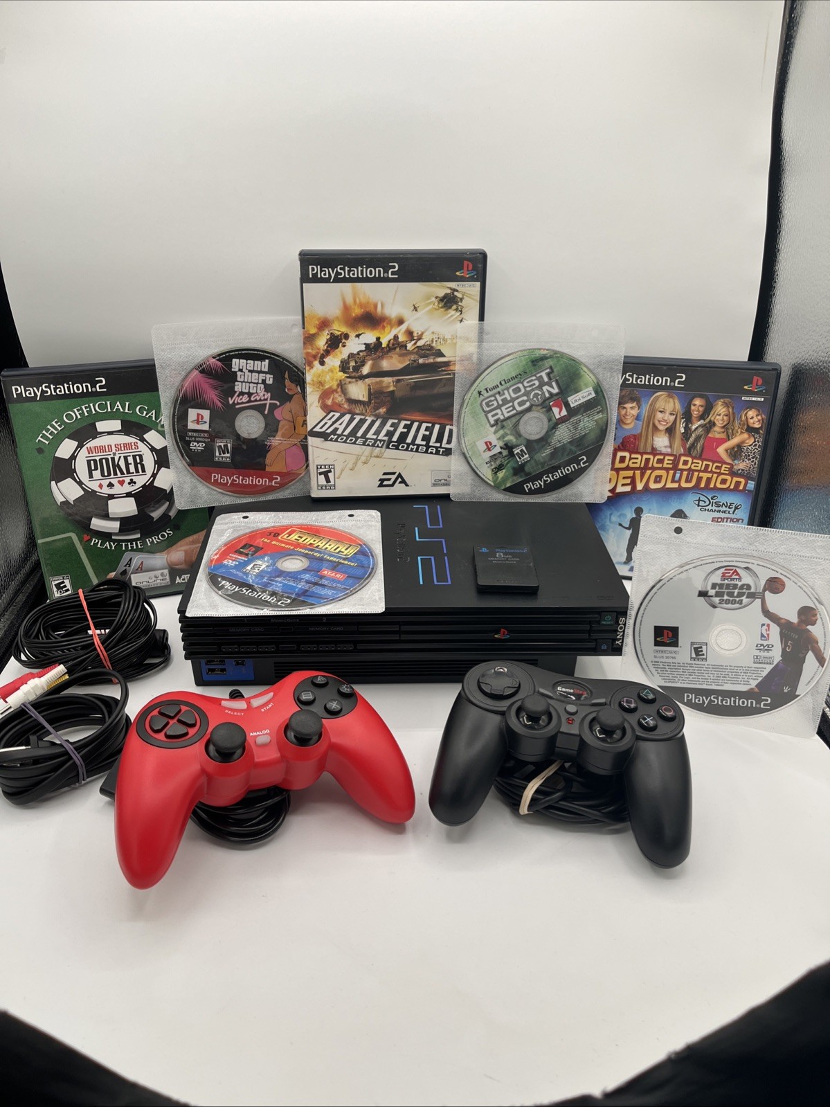 PlayStation 2 PS2 Fat Console Bundle SCPH-39001 – 2 🎮 7 Games Memory Card