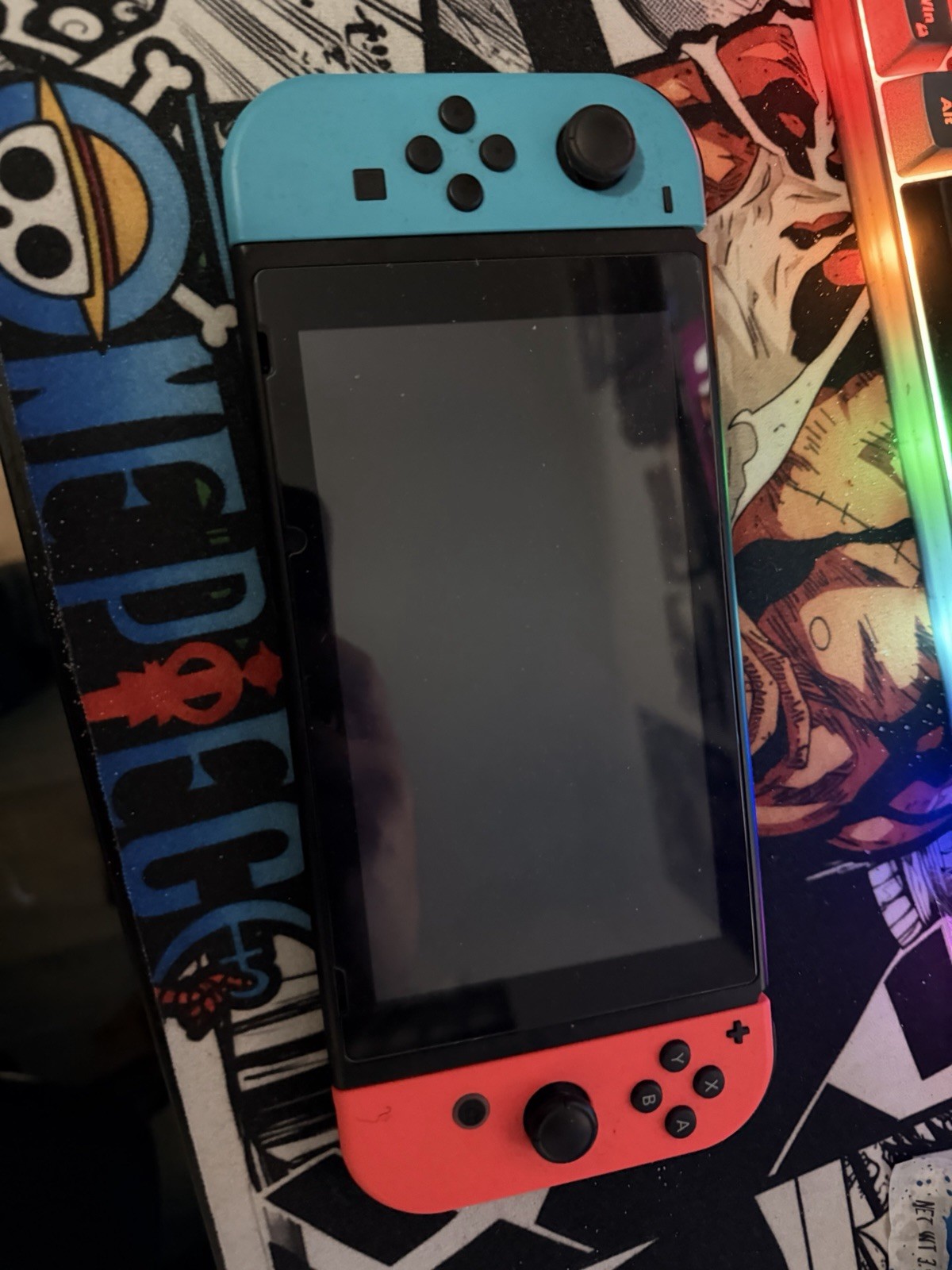 Nintendo Switch Handheld Console – Red Blue Neon – Great Condition – Works Well