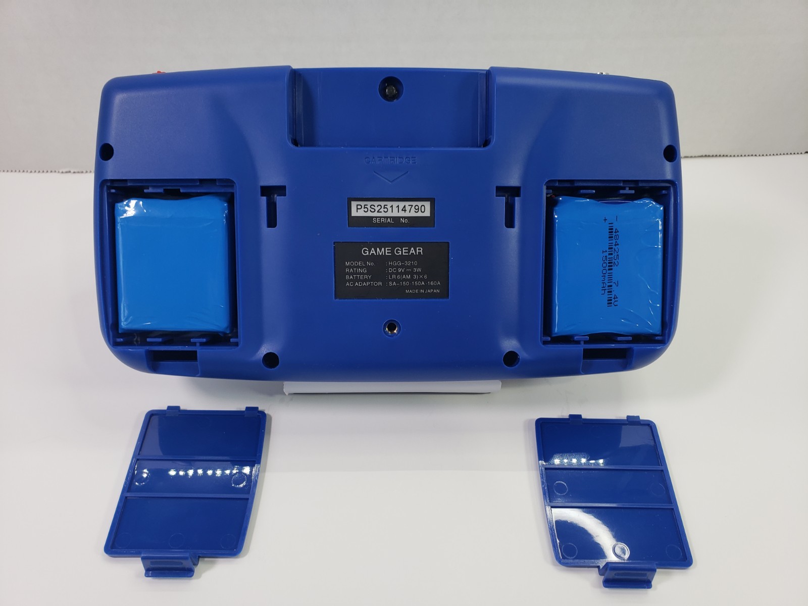 Custom Blue Gamegear Ips Screen, Rechargeable Usb-c, Re-capped, Soundboard