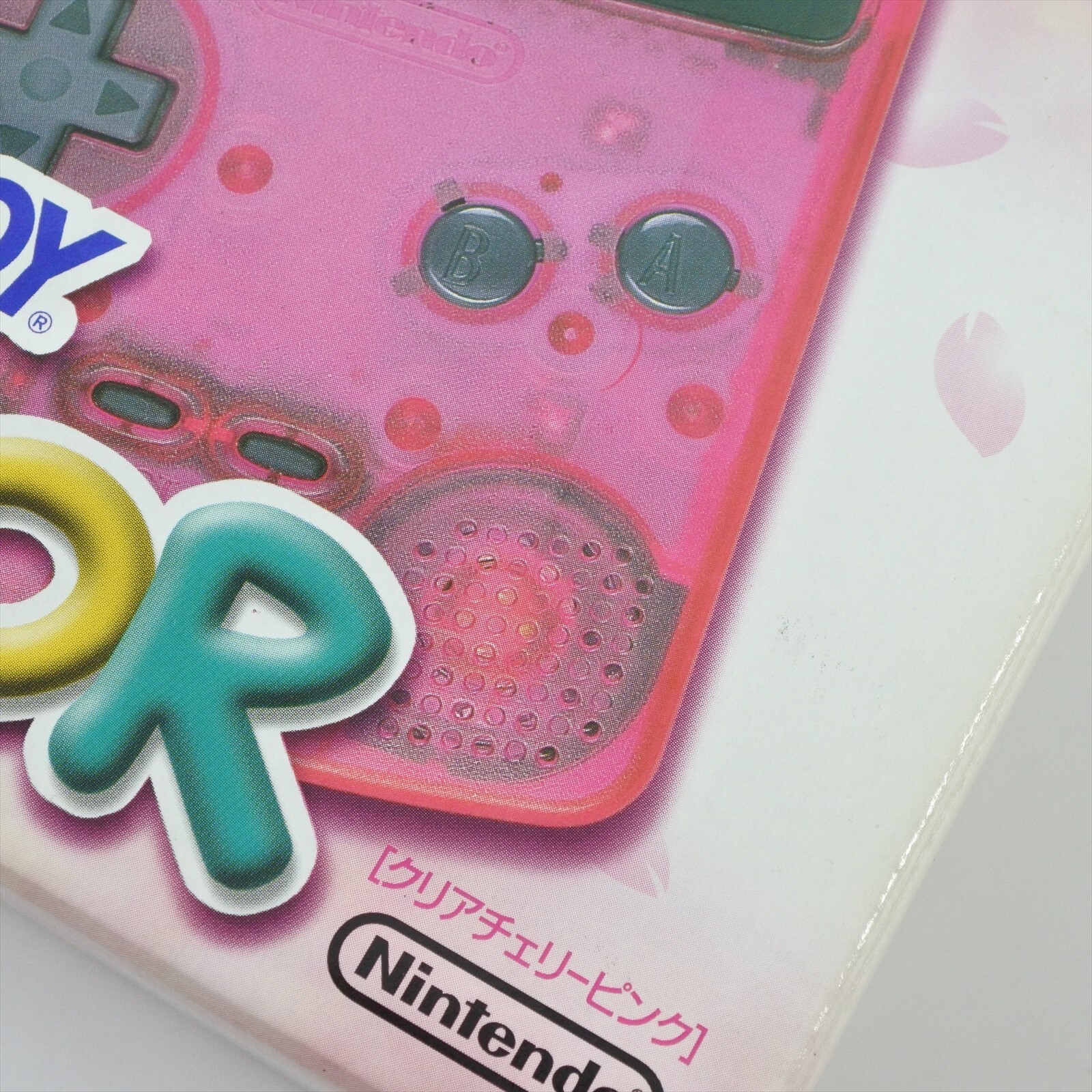 GameBoy Color Console GOOD Clear Cherry Pink Boxed Sakura Wars 7223 Nintendo gb