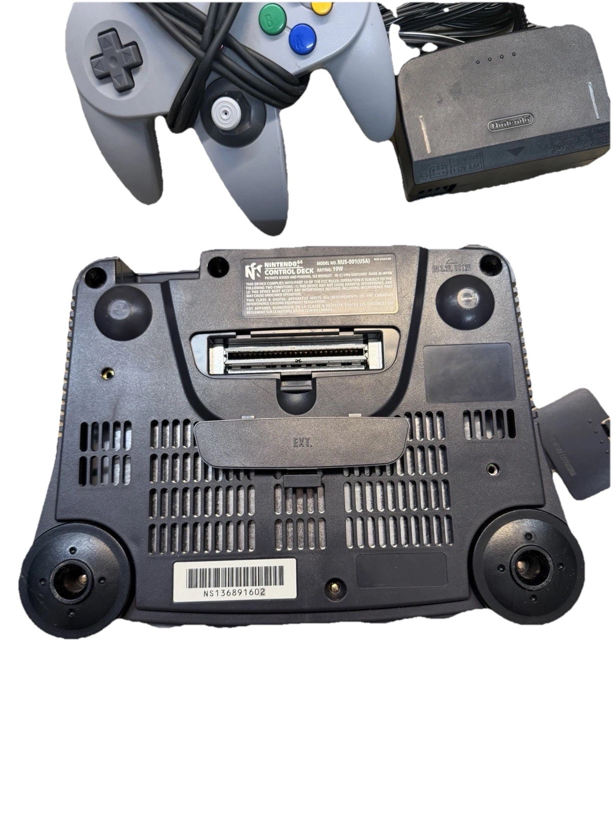 Nintendo 64 N64 Original System Console With 1 Original Controller & Power Cord