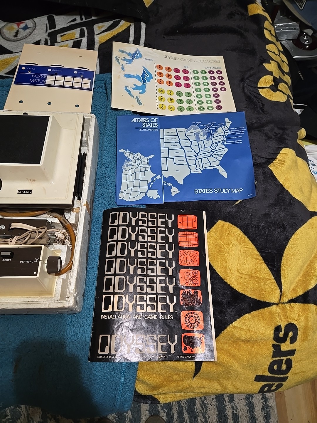 1972 Magnavox Odyssey with Games, Cards, And Controller Vintage Console Complete
