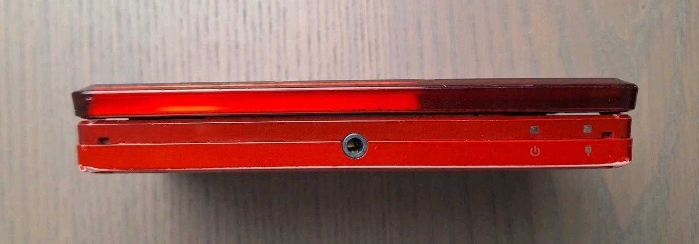 Nintendo 3DS Flare Red Region Free Console 16GB Tested w/ Charger & Stylus
