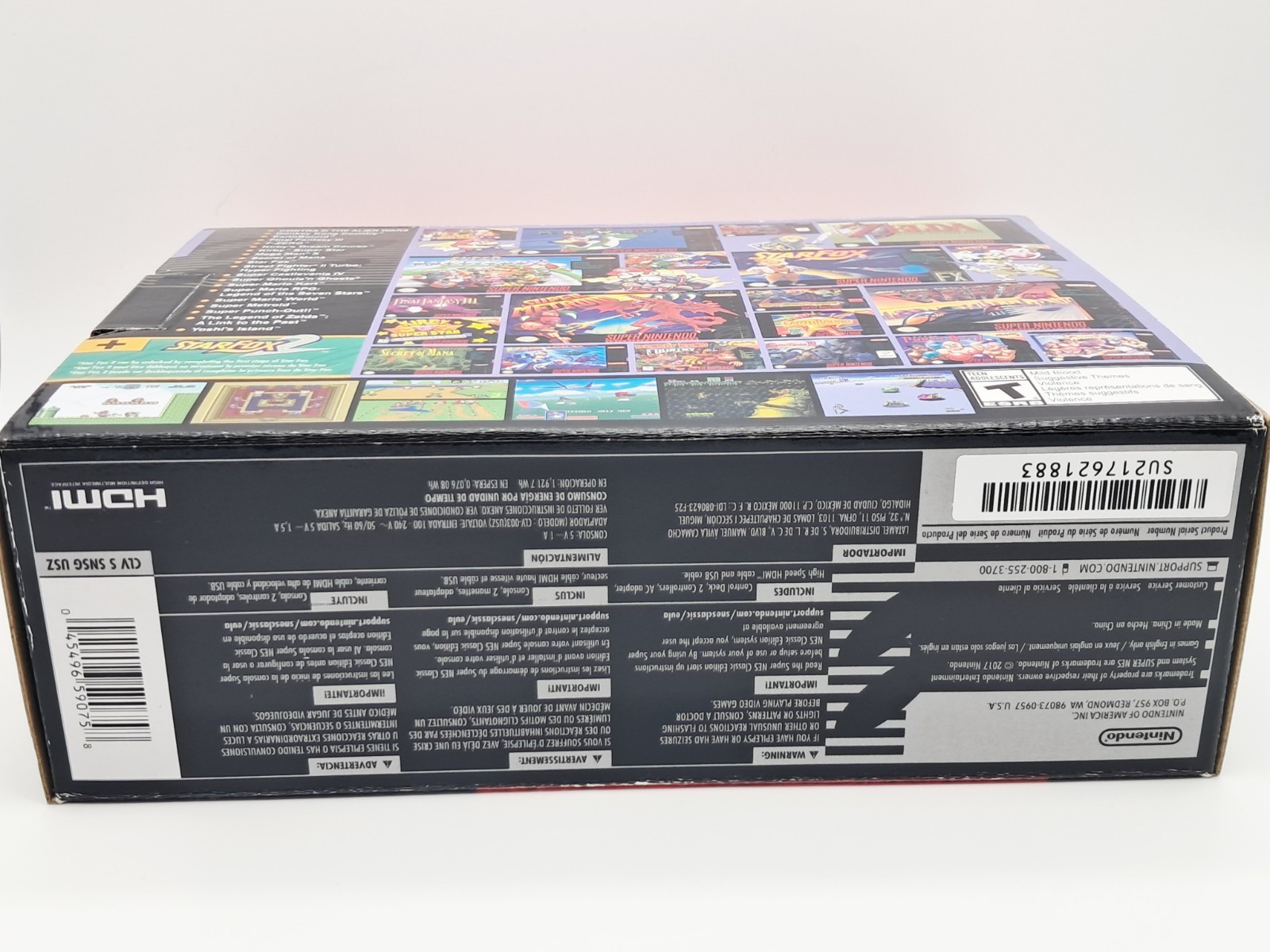 Authentic SNES Super Nintendo Entertainment System Classic Edition W/ 21 Games