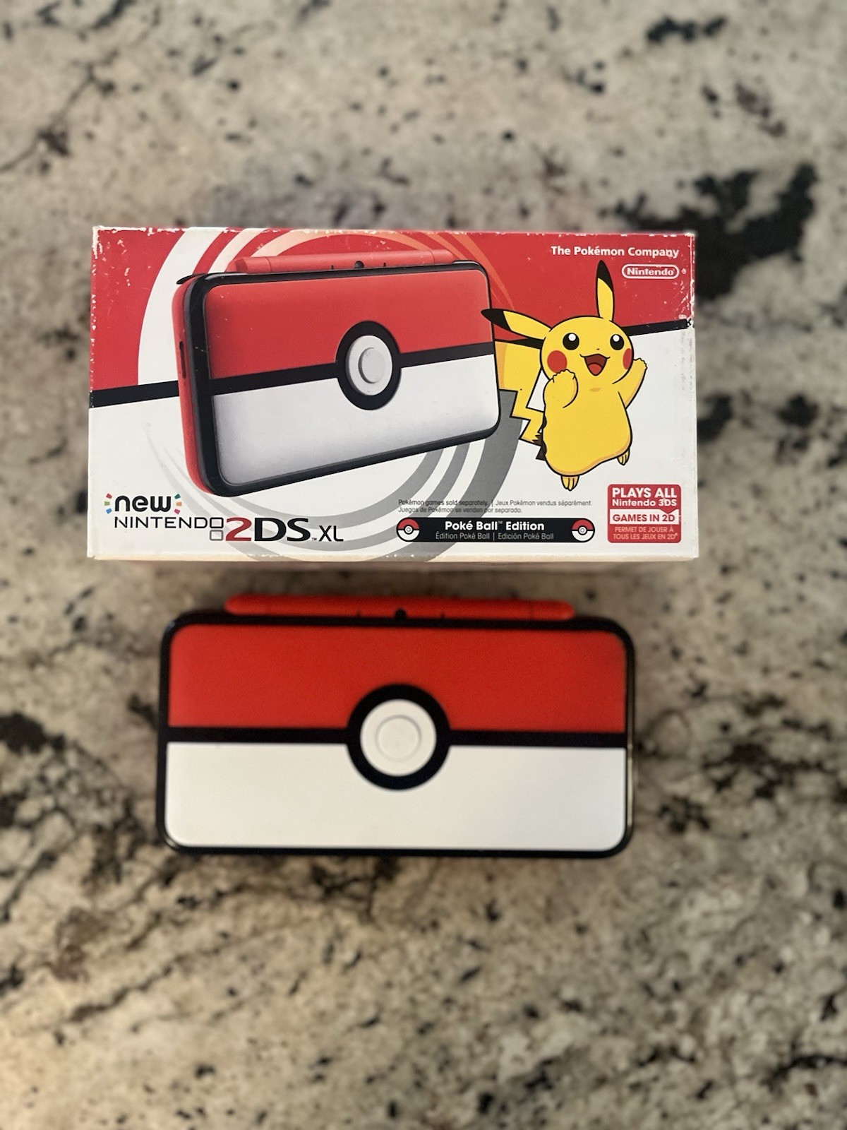 Nintendo 2DS XL Poke Ball Edition Handheld Console In-Box TESTED